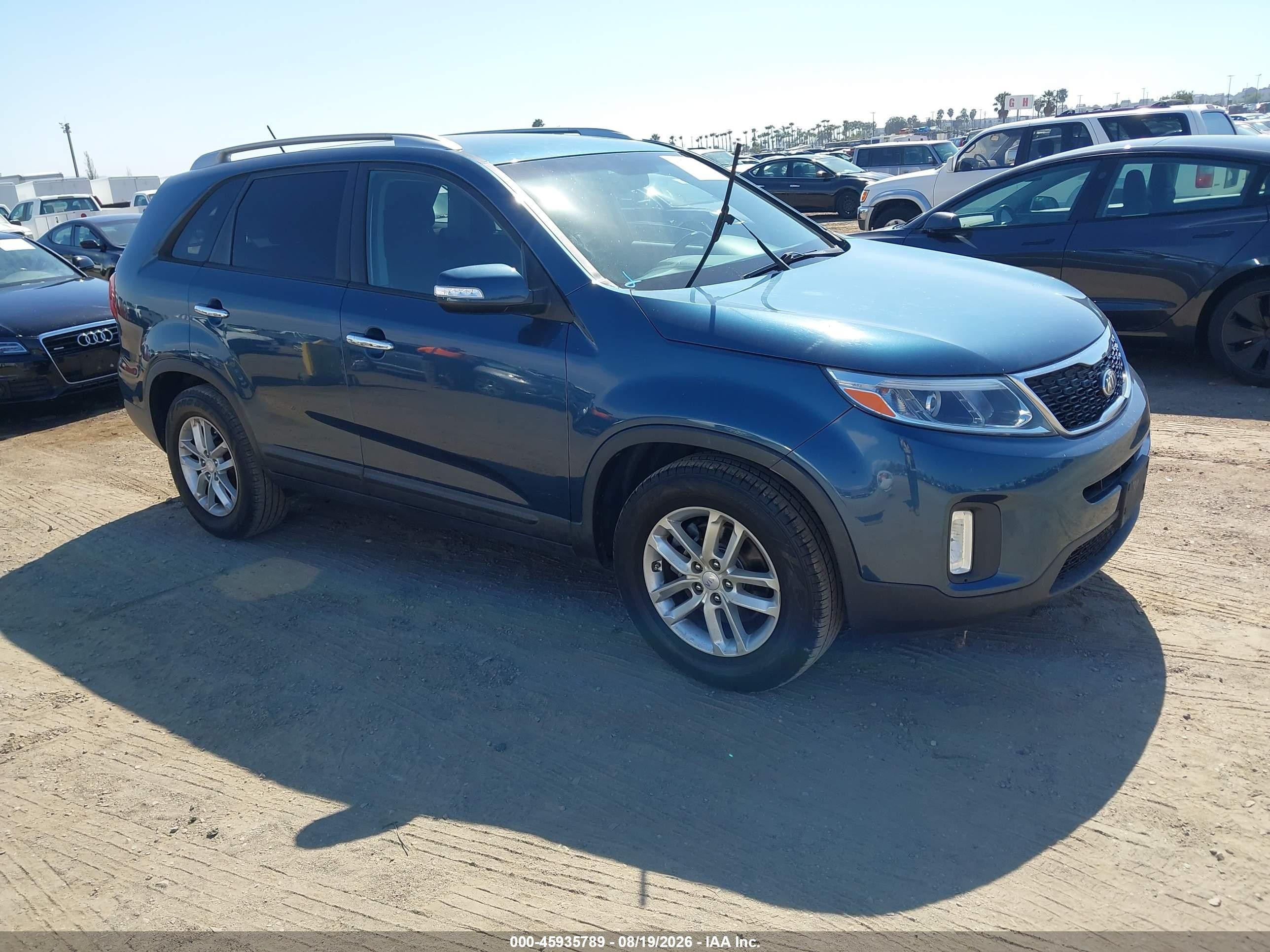 2014 Kia Sorento Lx Blue vin: 5XYKT3A66EG515705
