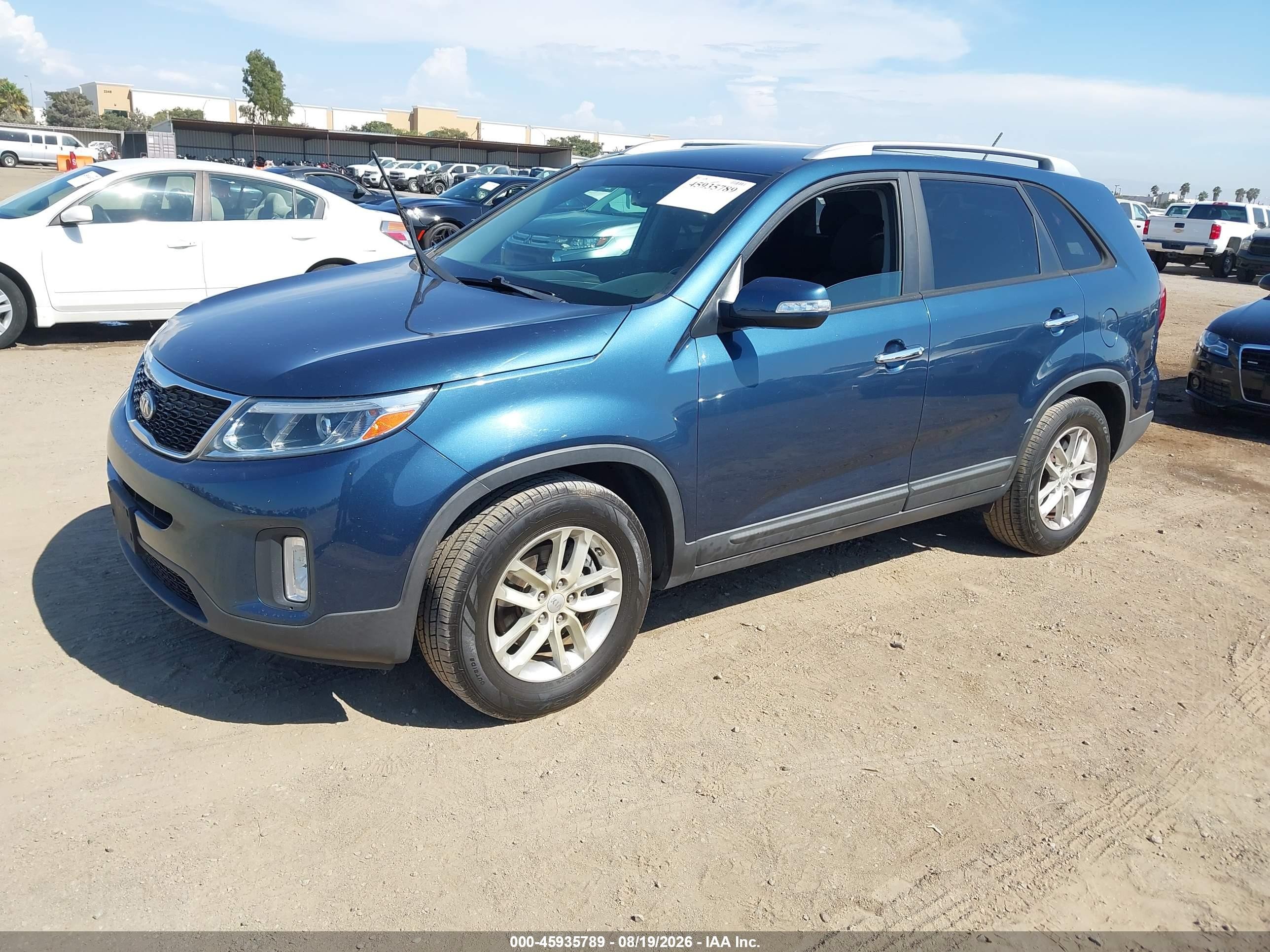 2014 Kia Sorento Lx Blue vin: 5XYKT3A66EG515705
