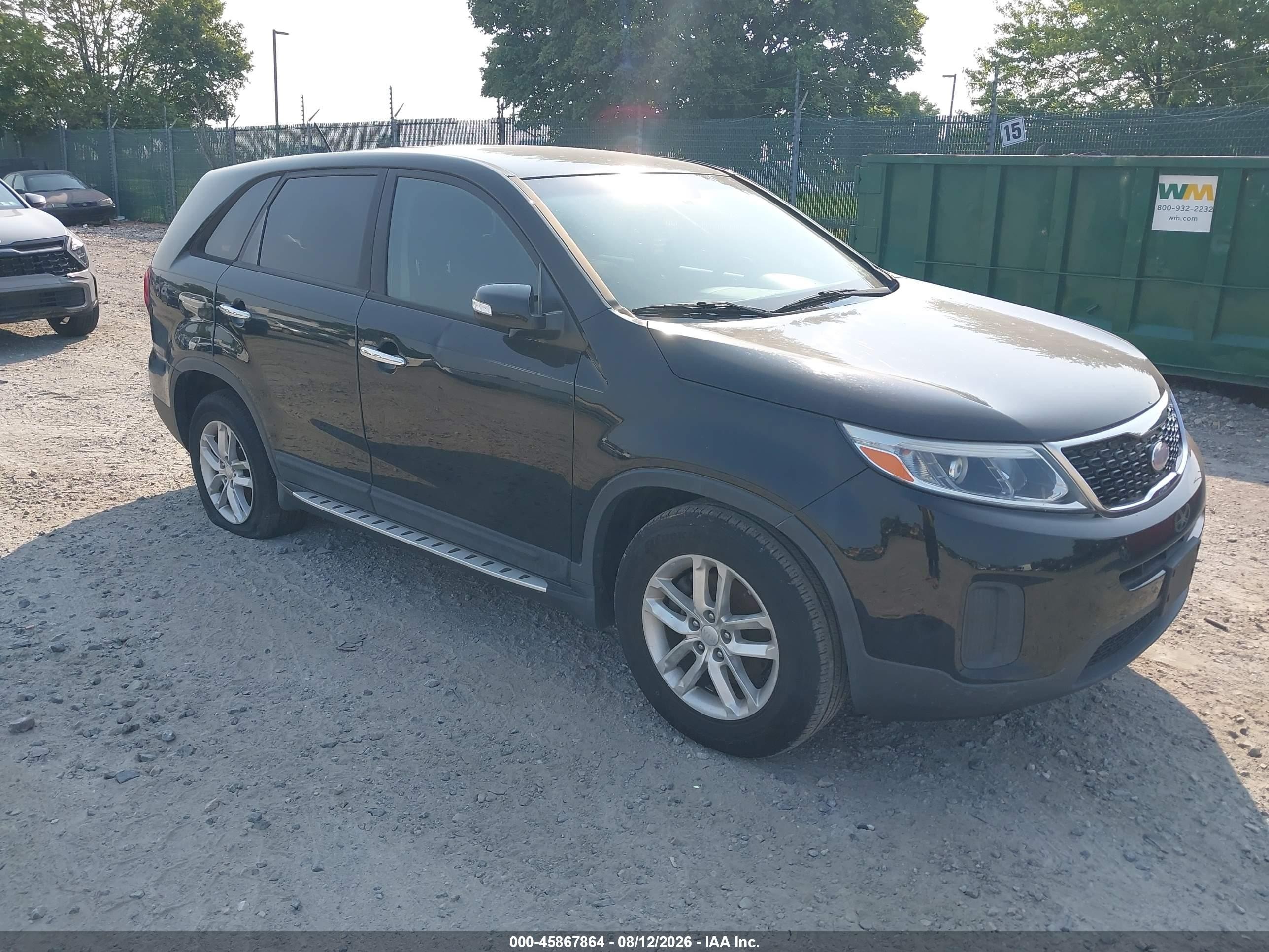 2014 Kia Sorento Lx Black vin: 5XYKT3A66EG518197