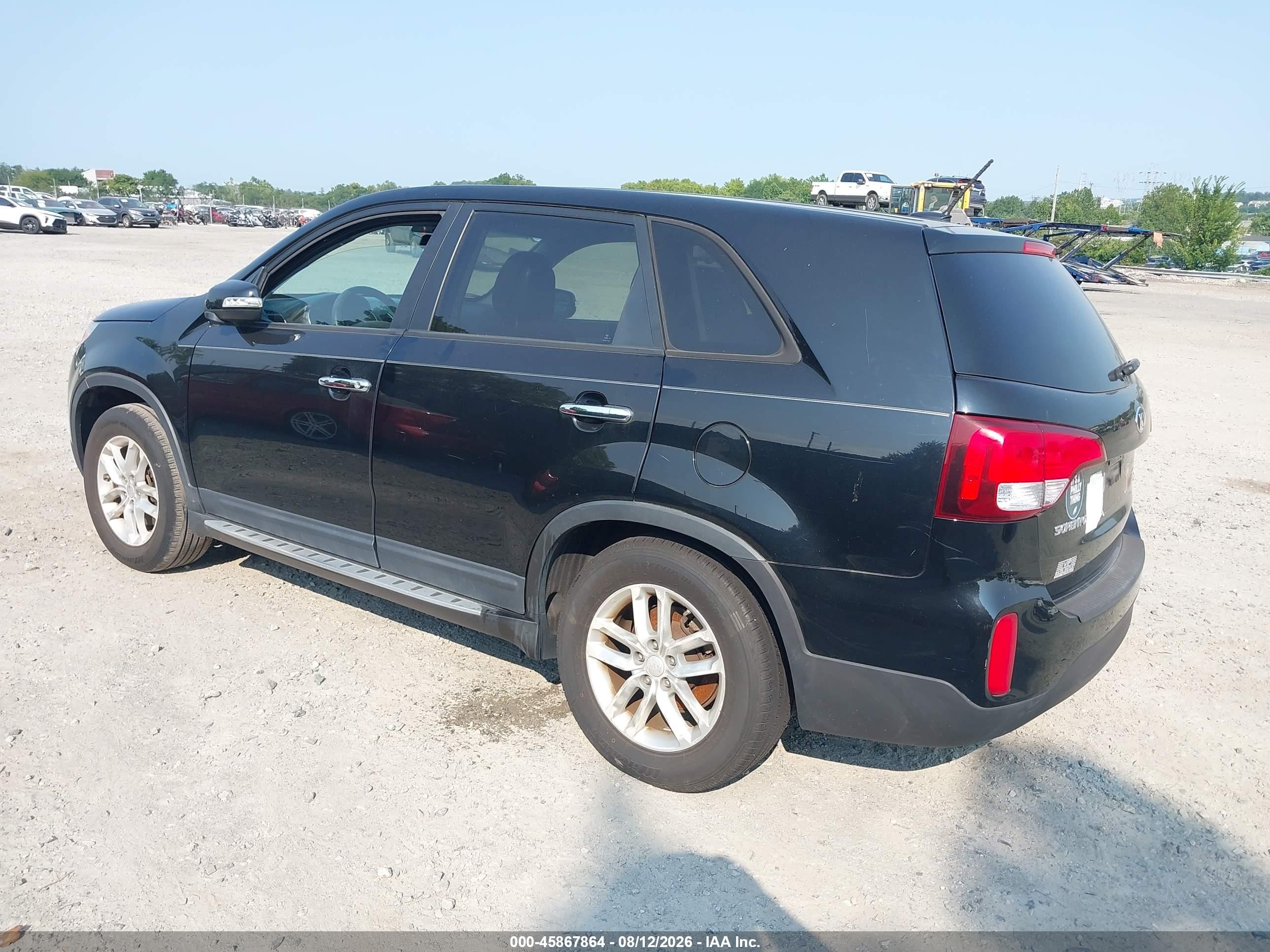 2014 Kia Sorento Lx Black vin: 5XYKT3A66EG518197