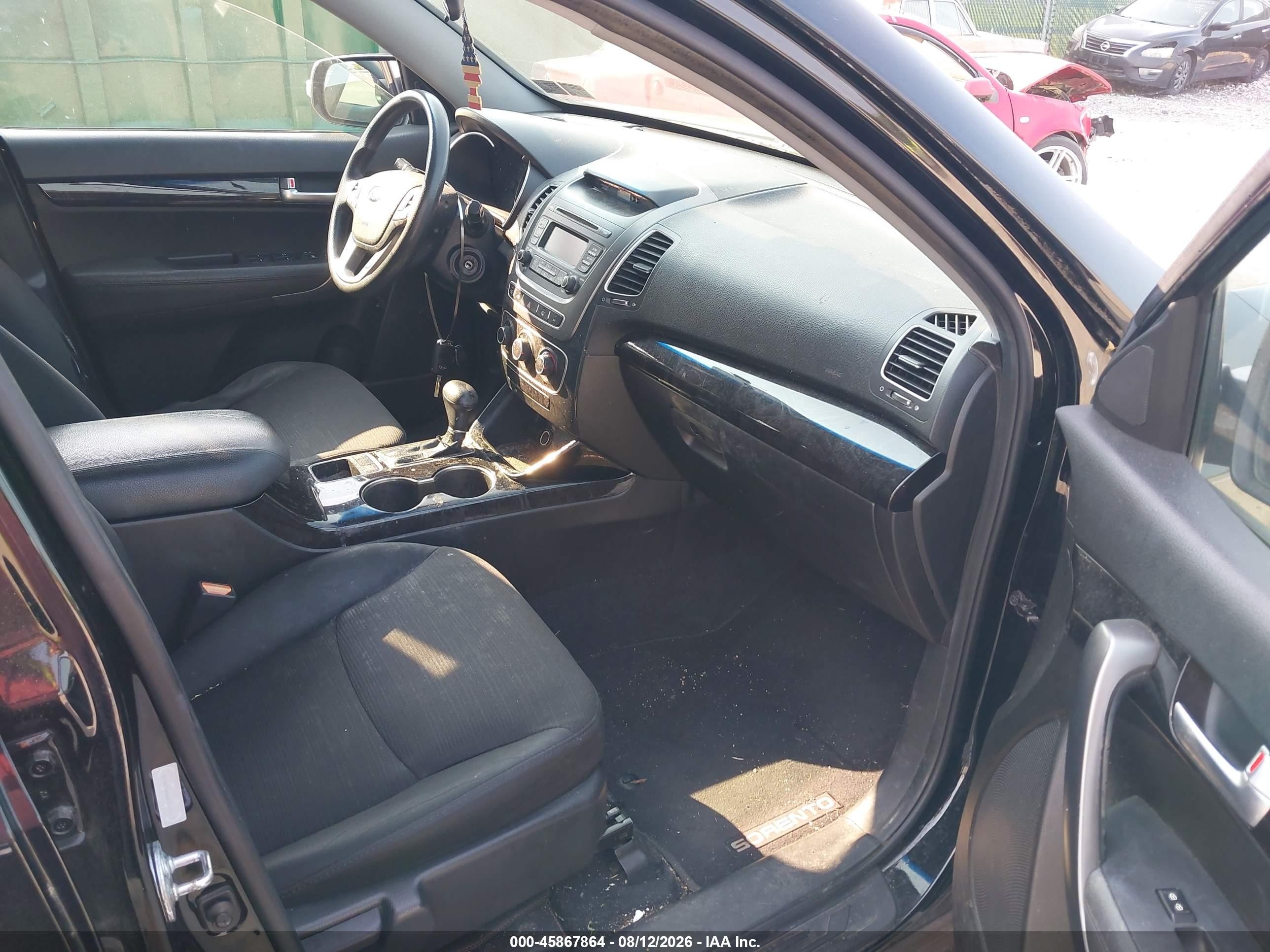 2014 Kia Sorento Lx Black vin: 5XYKT3A66EG518197