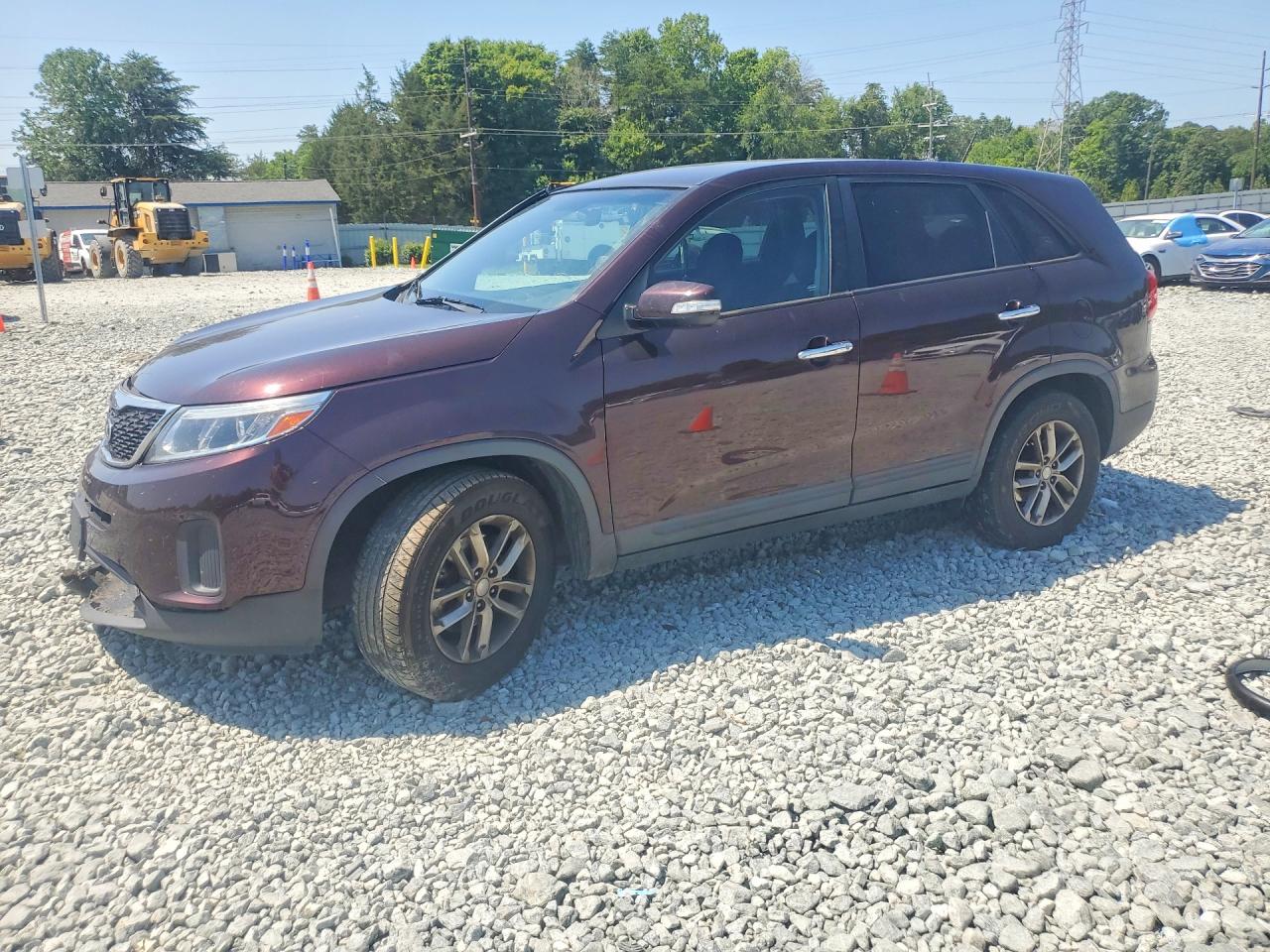 2014 Kia Sorento Lx Burgundy vin: 5XYKT3A66EG524033
