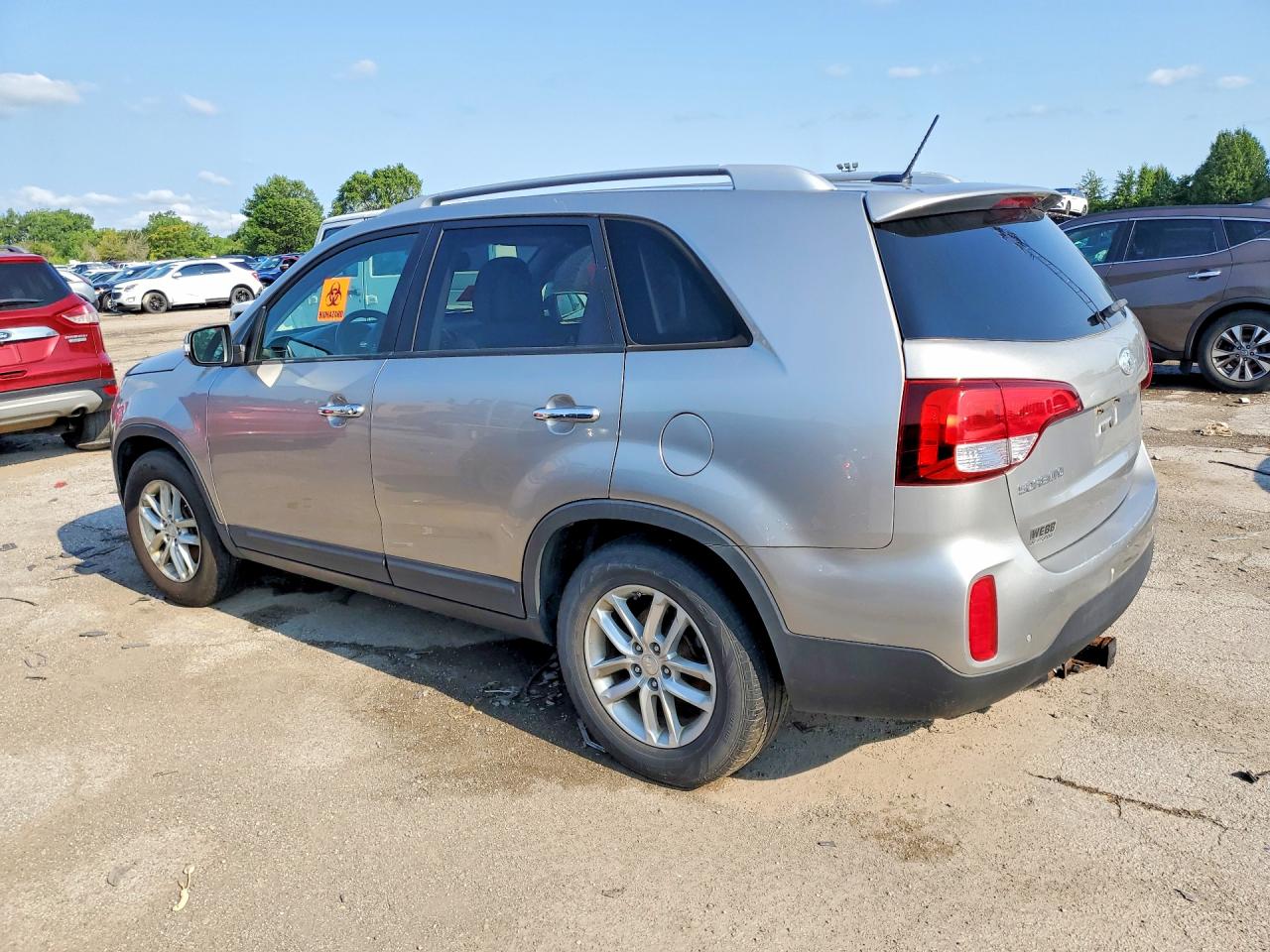 2014 Kia Sorento Lx Silver vin: 5XYKT3A66EG537851