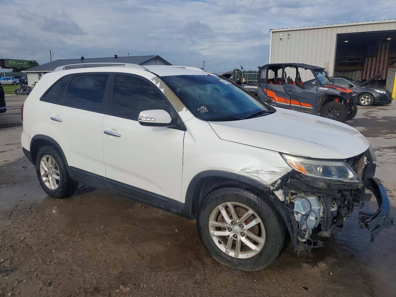 2015 Kia Sorento Lx White vin: 5XYKT3A66FG556322