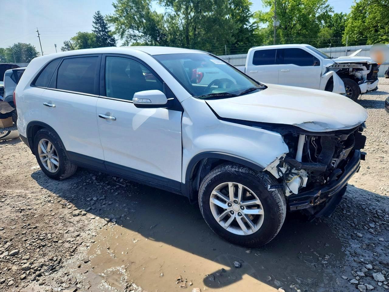 2015 Kia Sorento Lx White vin: 5XYKT3A66FG568910