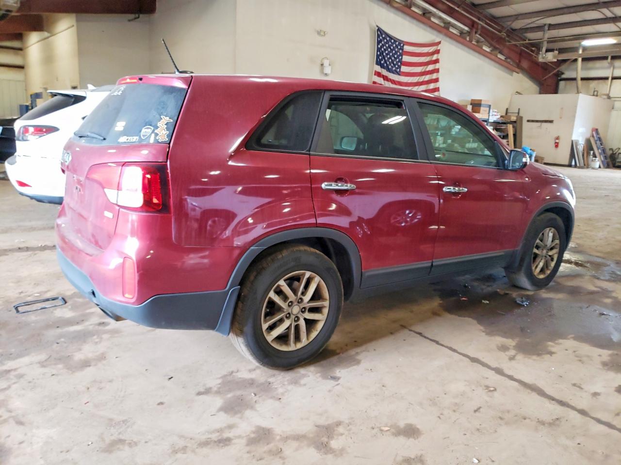2015 Kia Sorento Lx Red vin: 5XYKT3A66FG581768