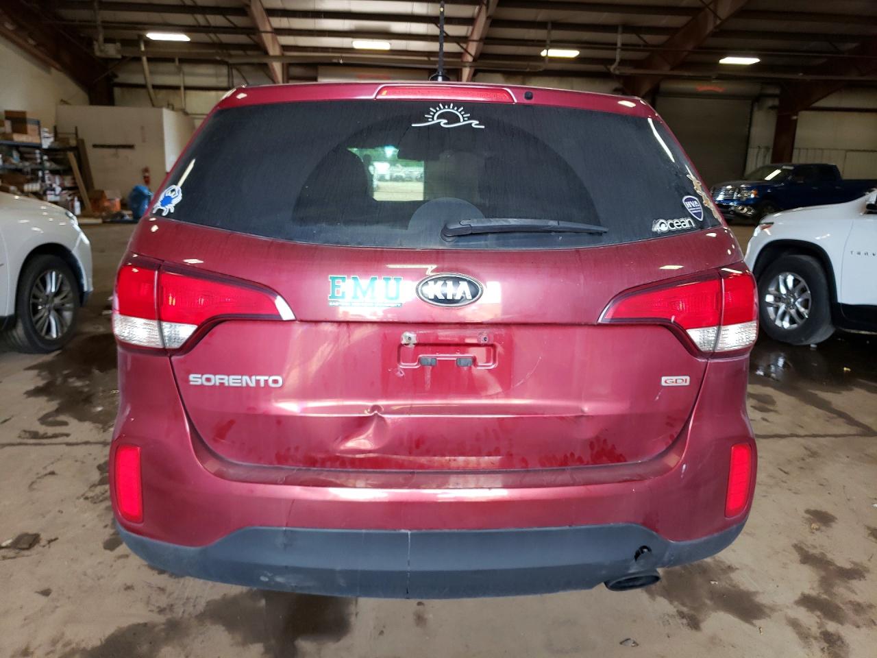 2015 Kia Sorento Lx Red vin: 5XYKT3A66FG581768