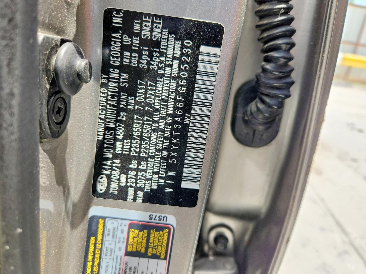 2015 Kia Sorento Lx Silver vin: 5XYKT3A66FG605230