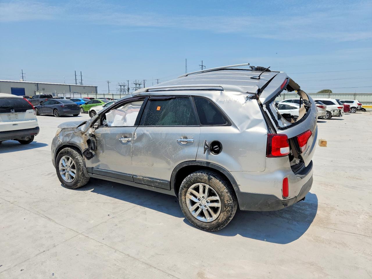 2015 Kia Sorento Lx Silver vin: 5XYKT3A66FG605230