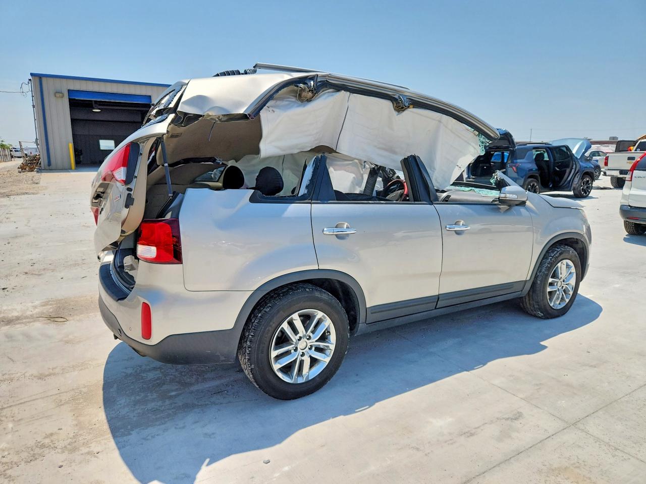 2015 Kia Sorento Lx Silver vin: 5XYKT3A66FG605230
