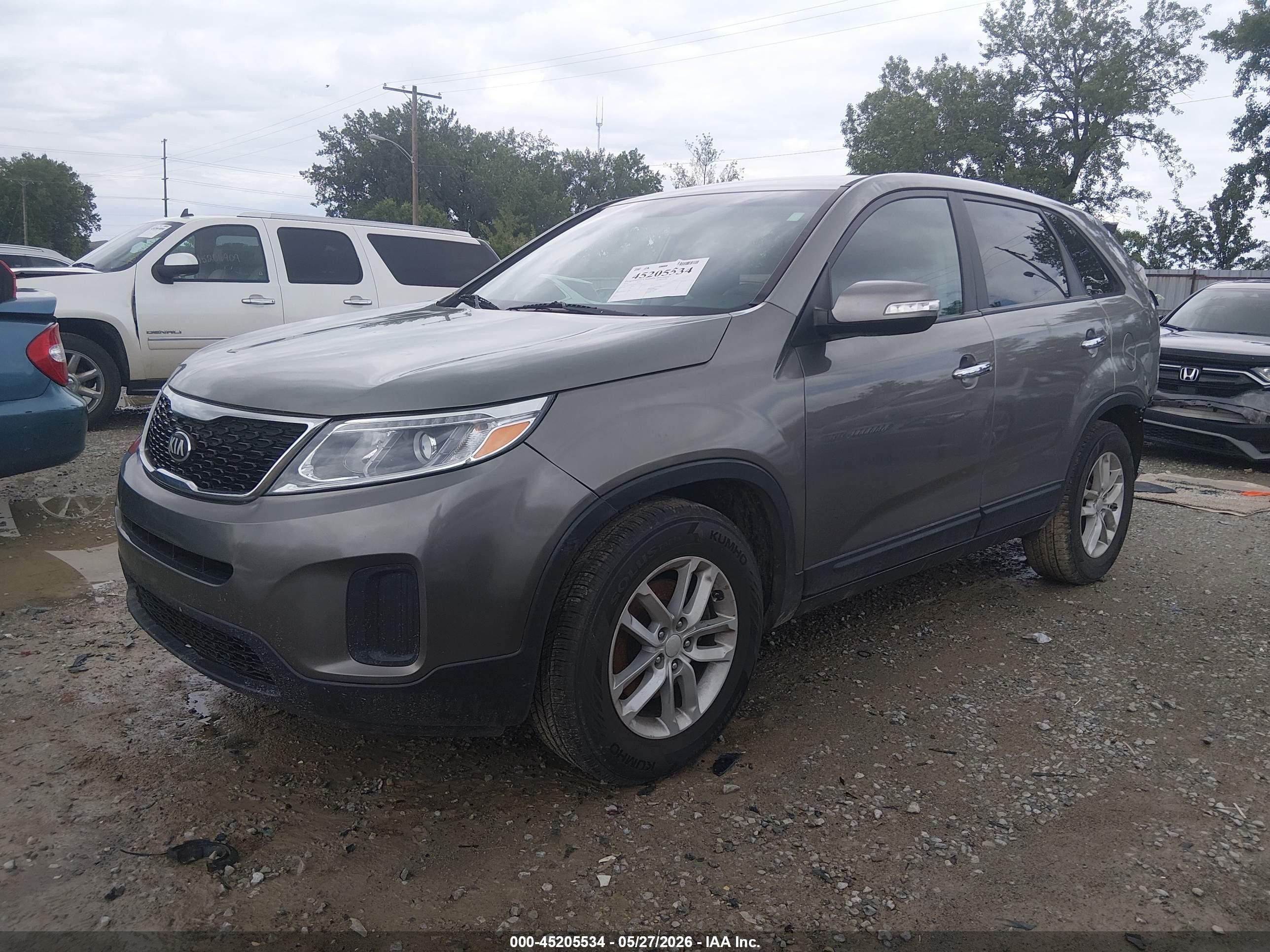 2015 Kia Sorento Lx Gray vin: 5XYKT3A66FG618169