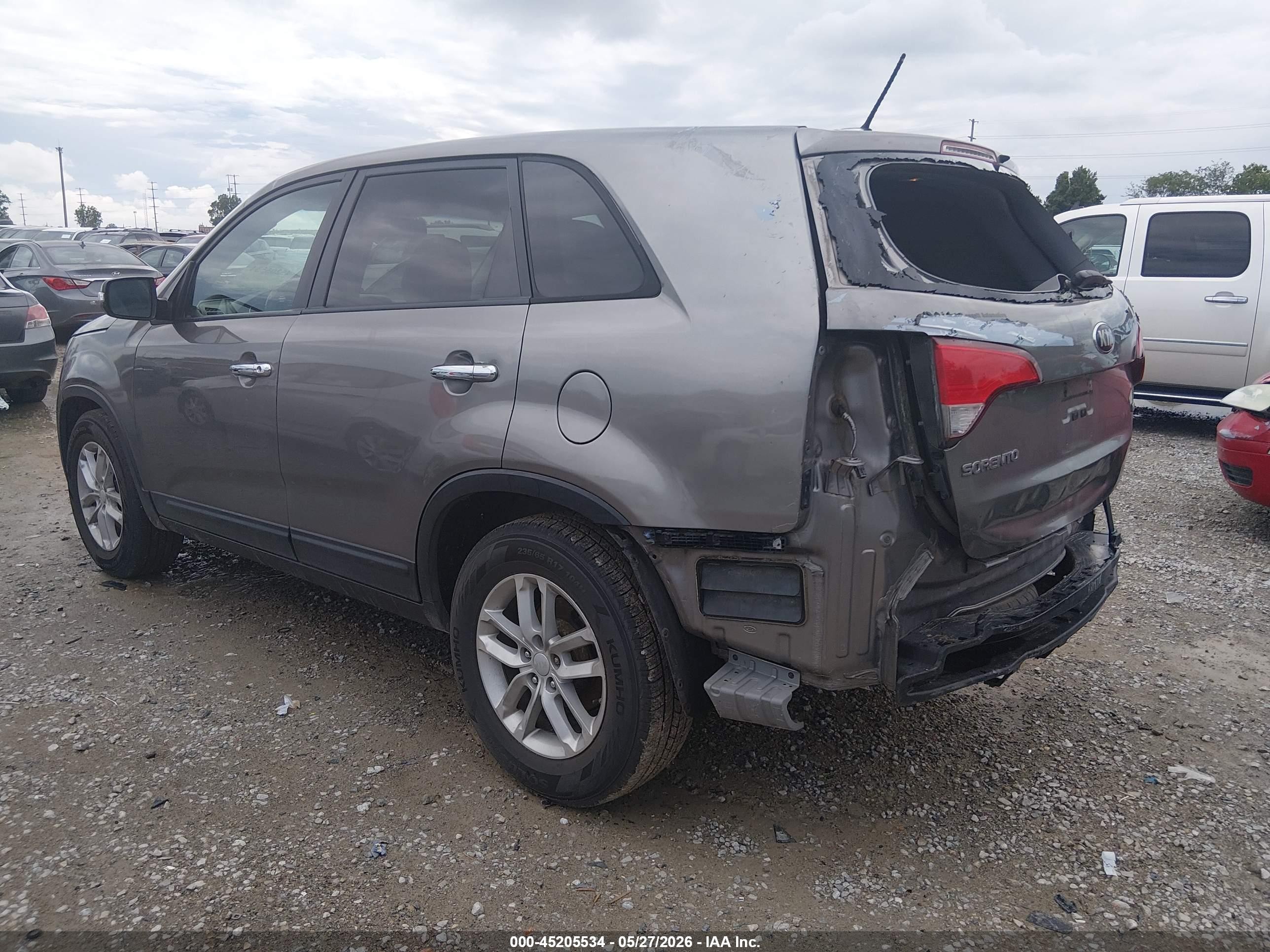 2015 Kia Sorento Lx Gray vin: 5XYKT3A66FG618169