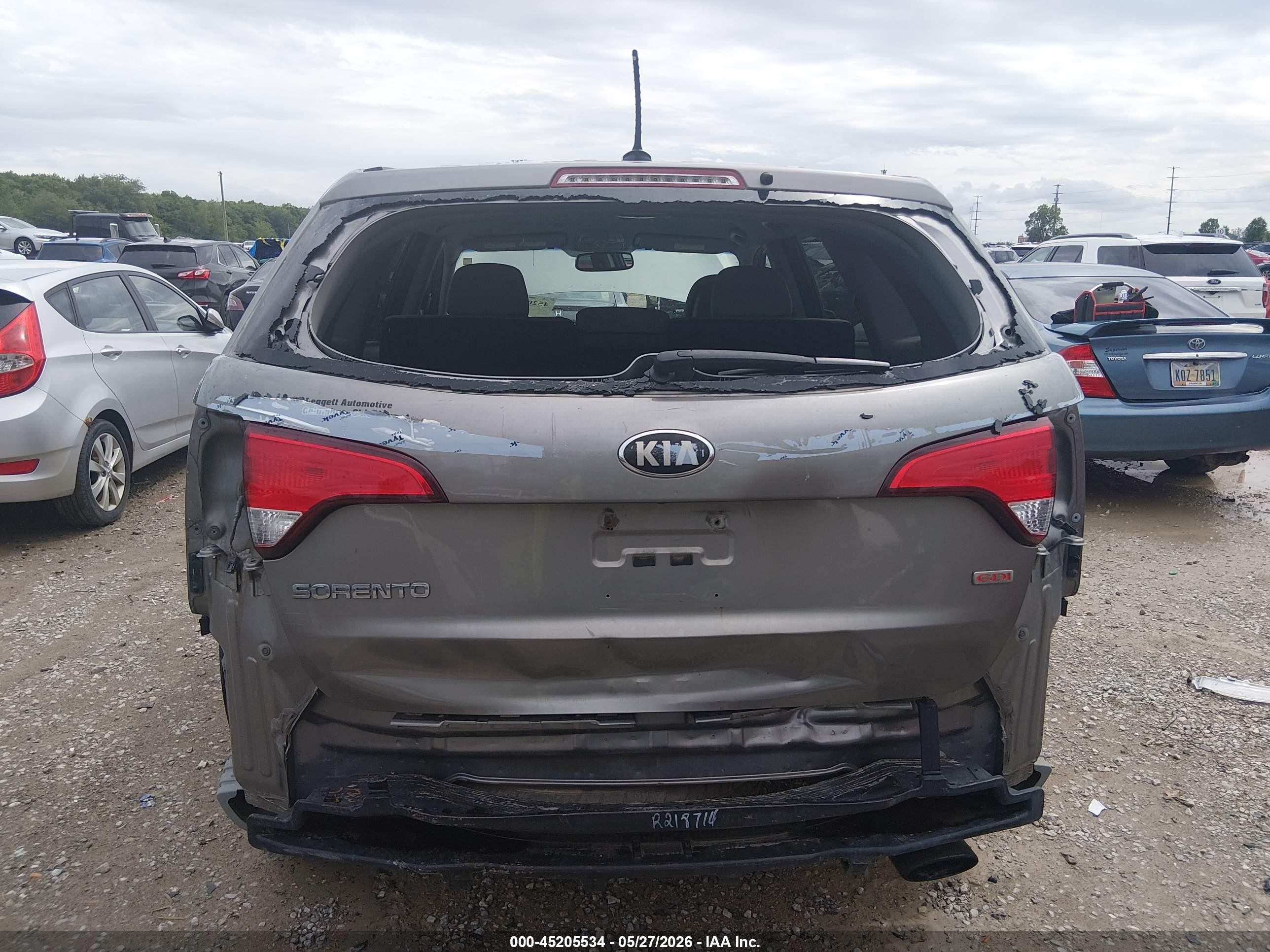 2015 Kia Sorento Lx Gray vin: 5XYKT3A66FG618169