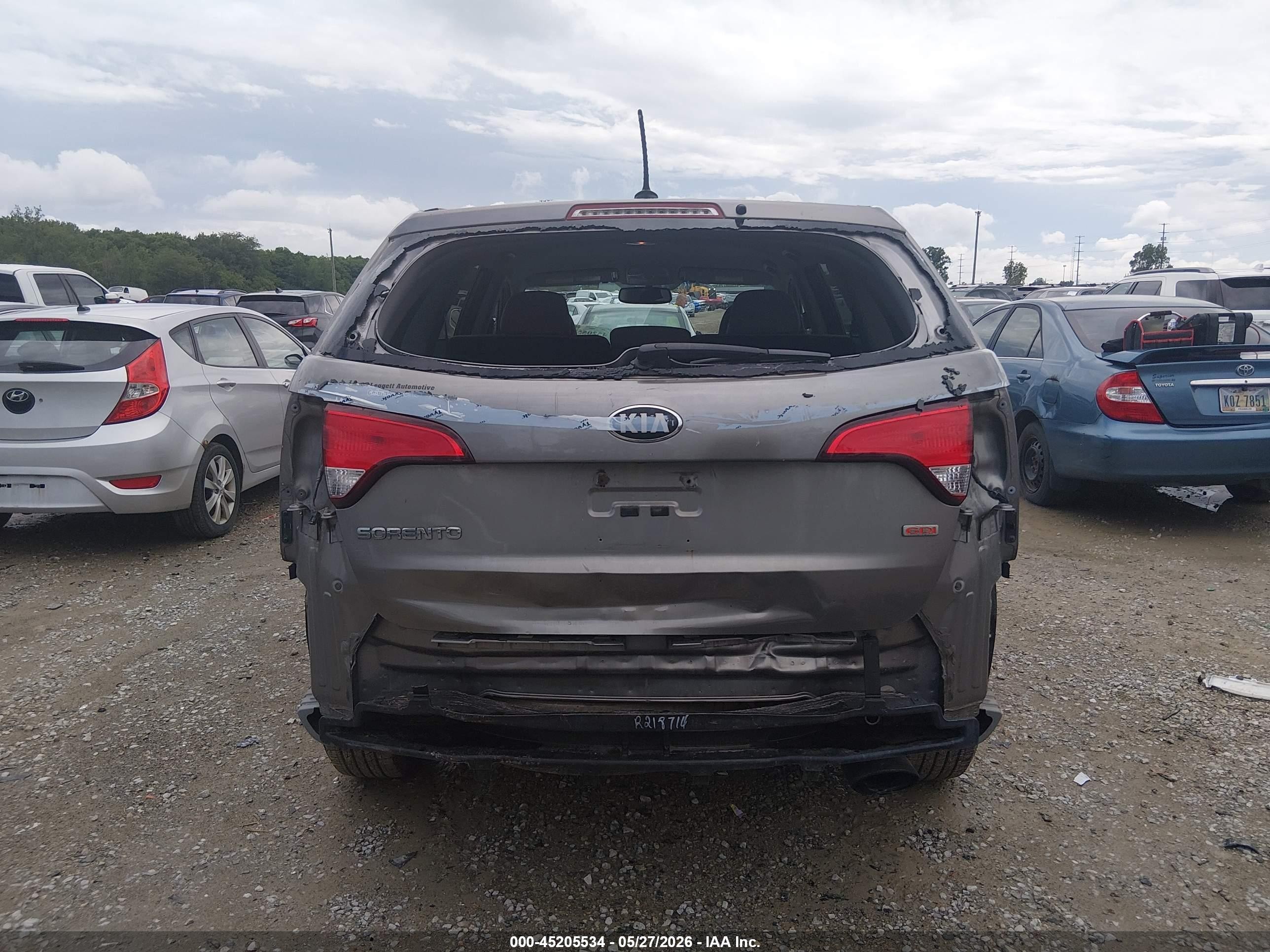 2015 Kia Sorento Lx Gray vin: 5XYKT3A66FG618169