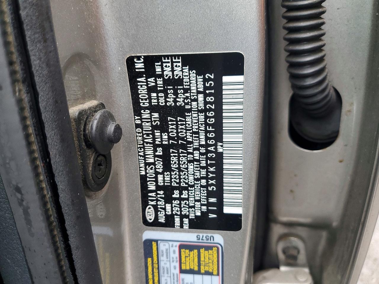 2015 Kia Sorento Lx Silver vin: 5XYKT3A66FG628152