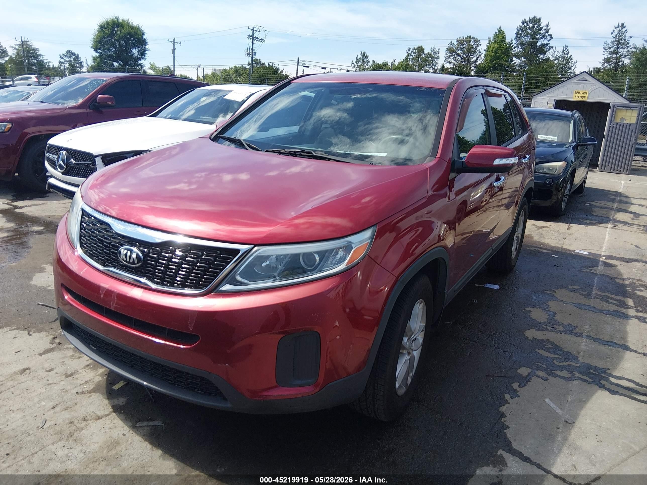 2015 Kia Sorento Lx Burgundy vin: 5XYKT3A66FG640107
