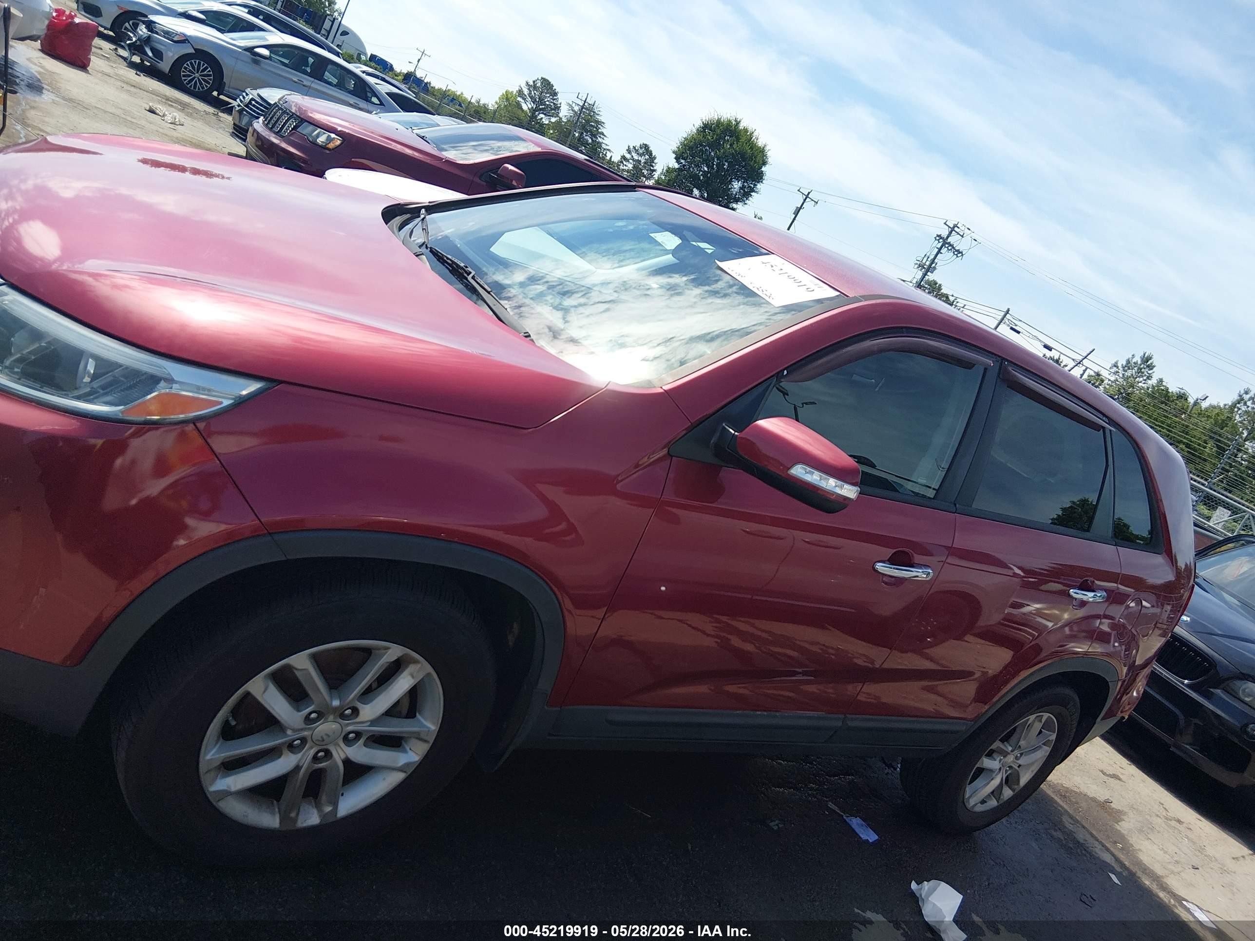 2015 Kia Sorento Lx Burgundy vin: 5XYKT3A66FG640107