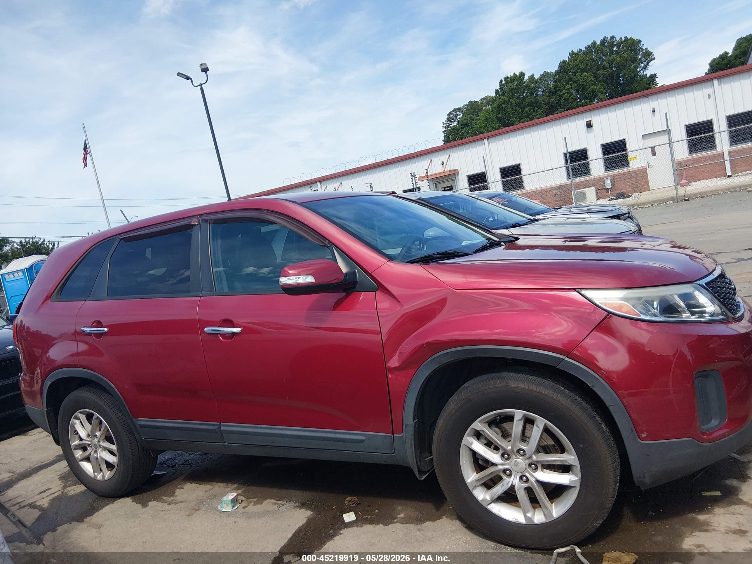 2015 Kia Sorento Lx Burgundy vin: 5XYKT3A66FG640107