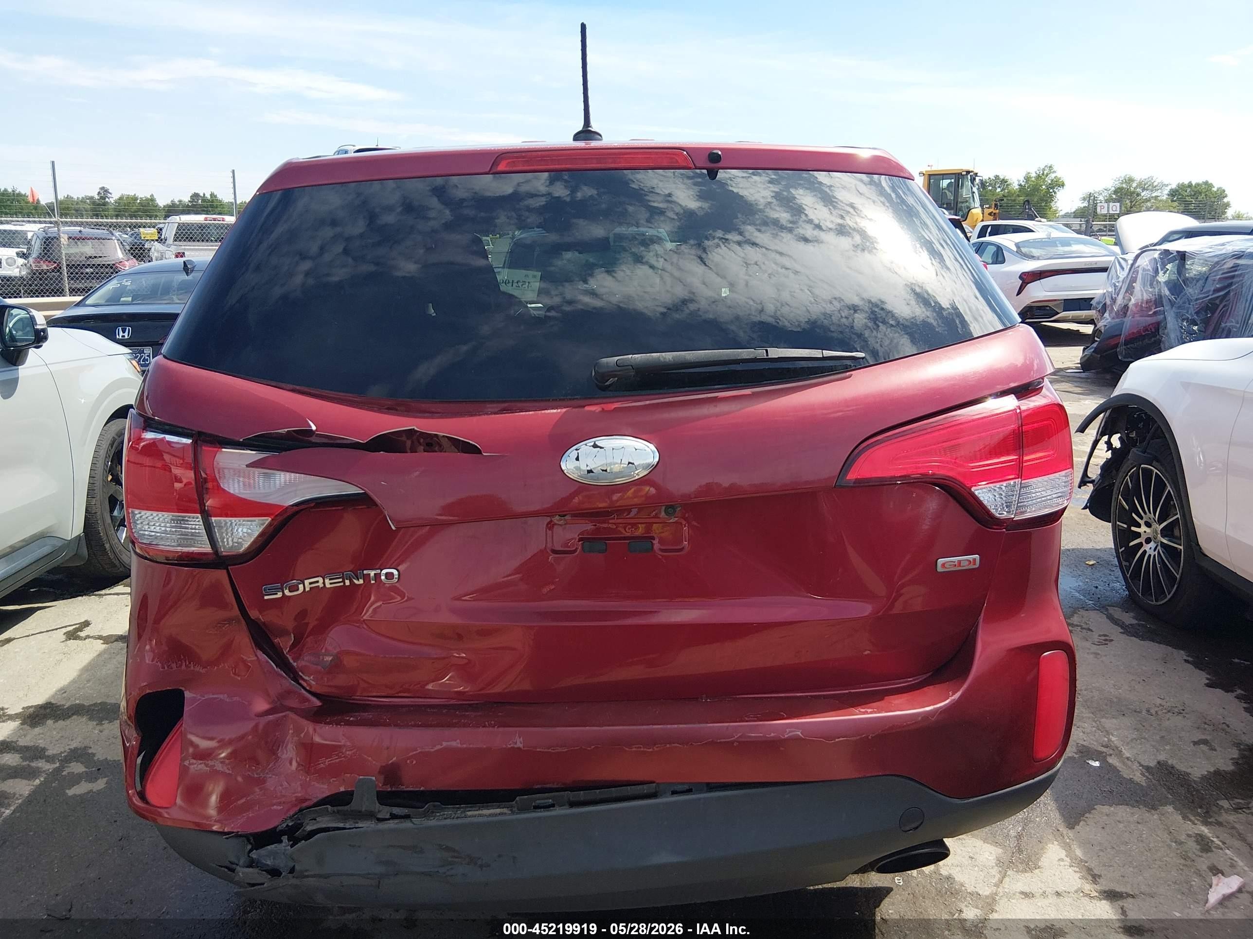 2015 Kia Sorento Lx Burgundy vin: 5XYKT3A66FG640107
