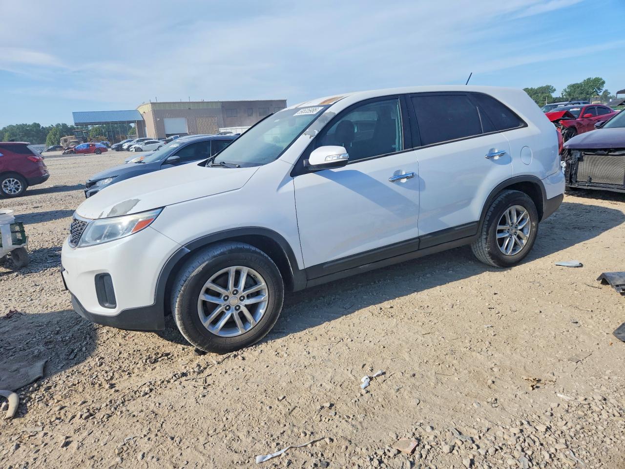 2015 Kia Sorento Lx White vin: 5XYKT3A66FG653424