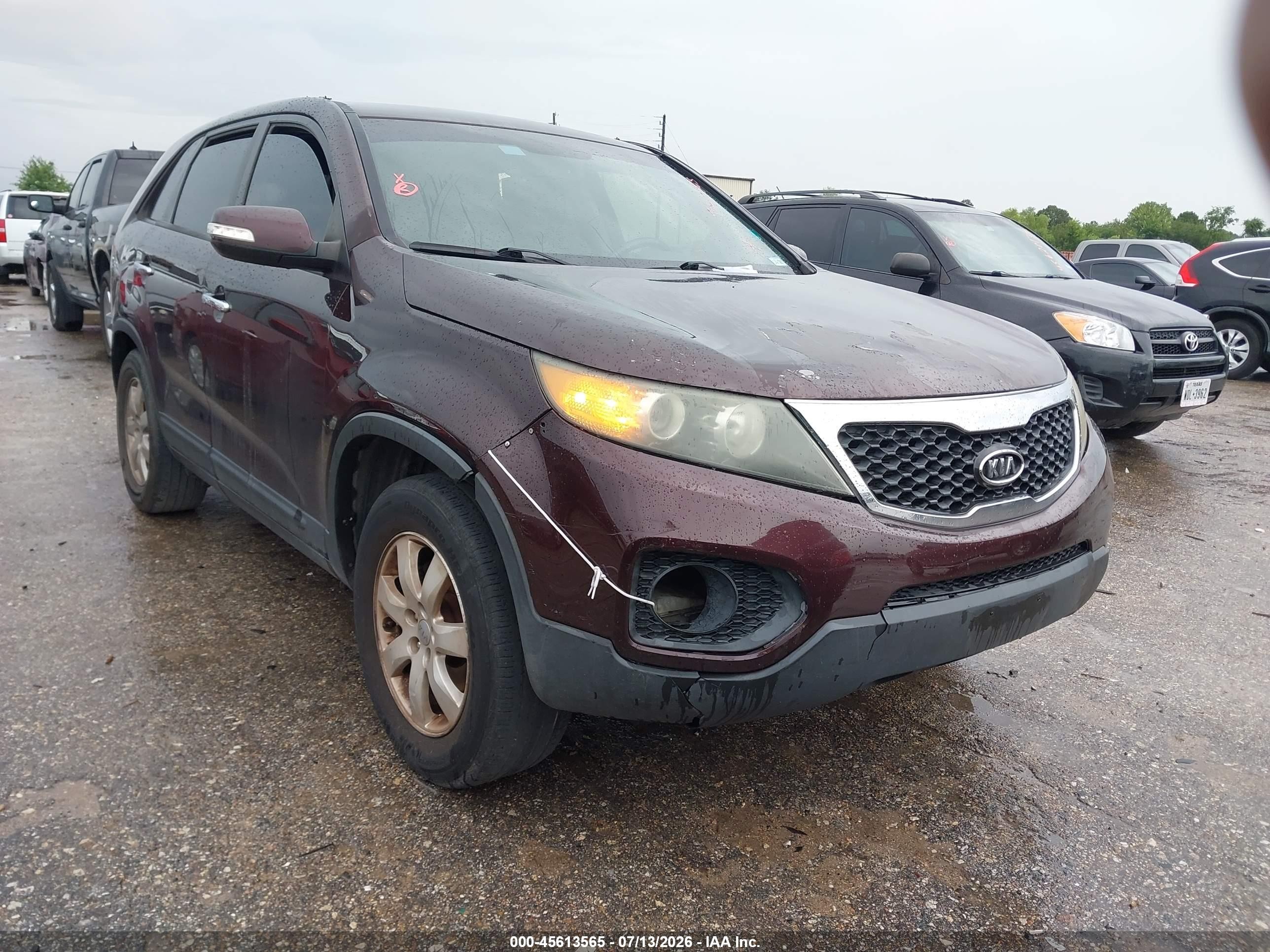 2012 Kia Sorento Lx Темно-бордовый vin: 5XYKT3A67CG222098