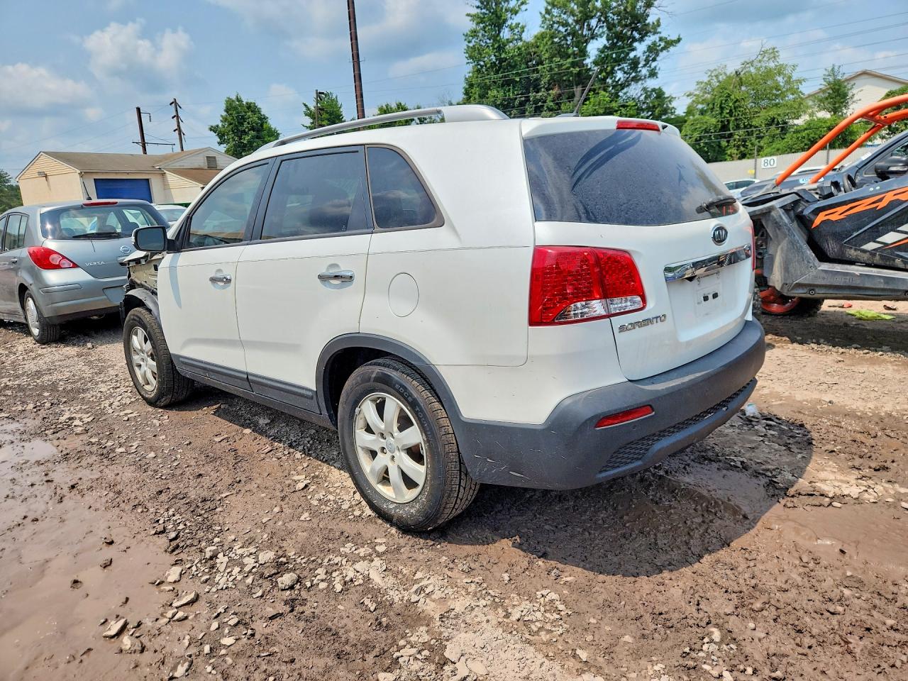 2012 Kia Sorento Lx White vin: 5XYKT3A67CG251200