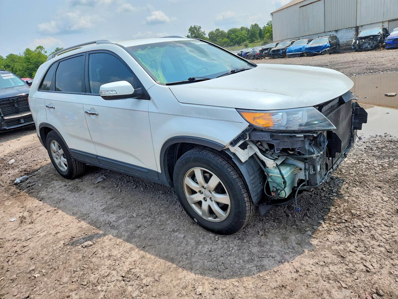 2012 Kia Sorento Lx White vin: 5XYKT3A67CG251200