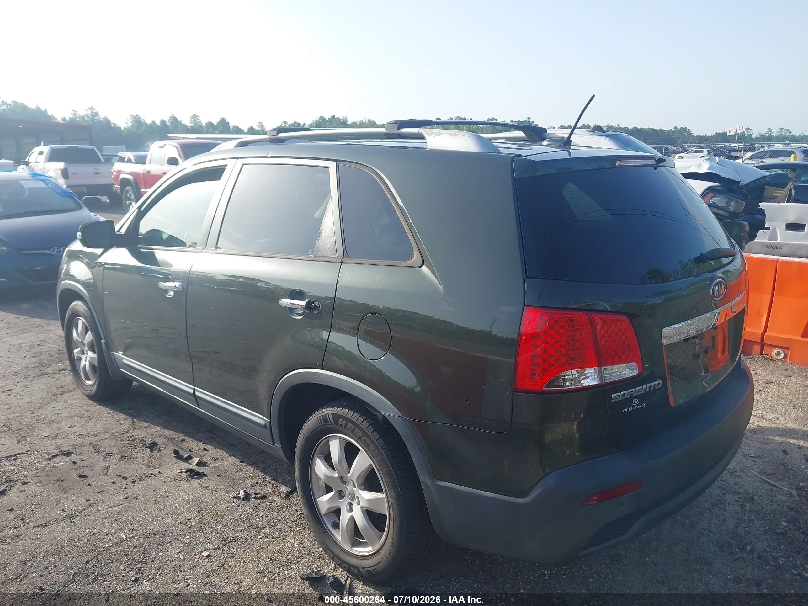 2012 Kia Sorento Lx Green vin: 5XYKT3A67CG303974