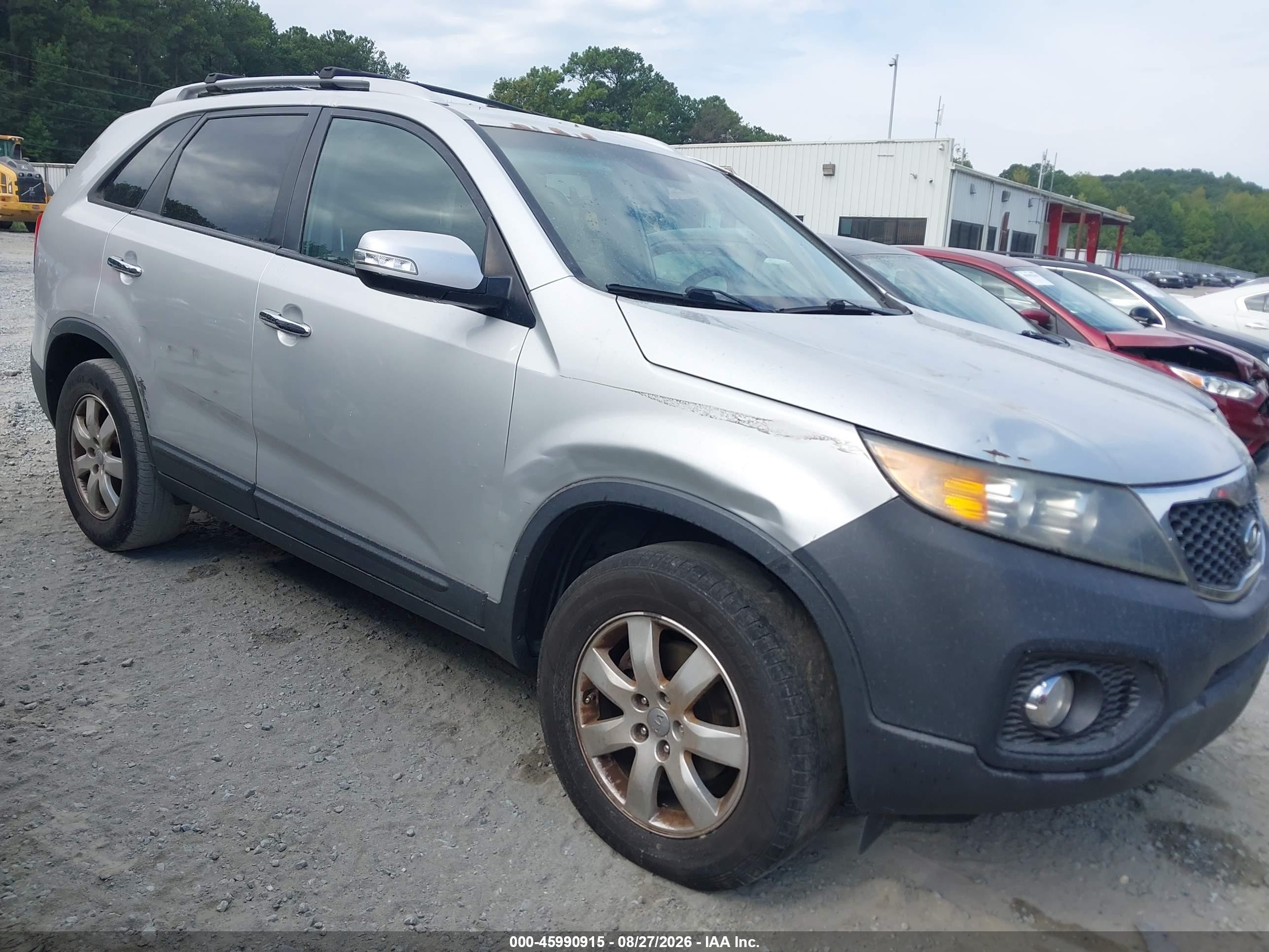 2013 Kia Sorento Lx Silver vin: 5XYKT3A67DG380846