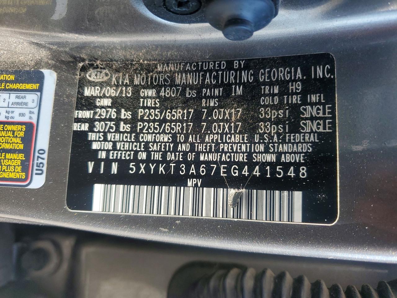 2014 Kia Sorento Lx Gray vin: 5XYKT3A67EG441548