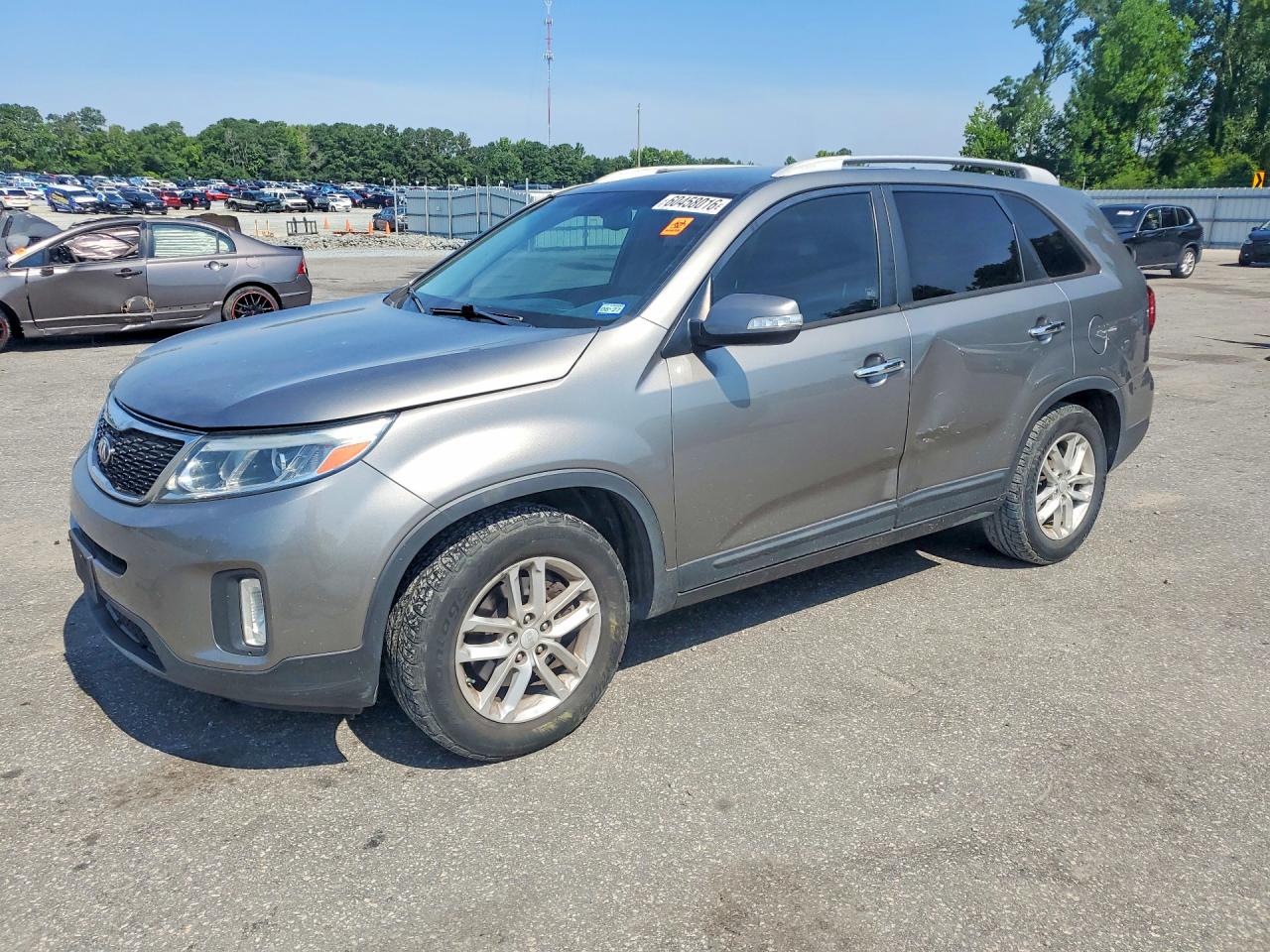 2014 Kia Sorento Lx Gray vin: 5XYKT3A67EG441548