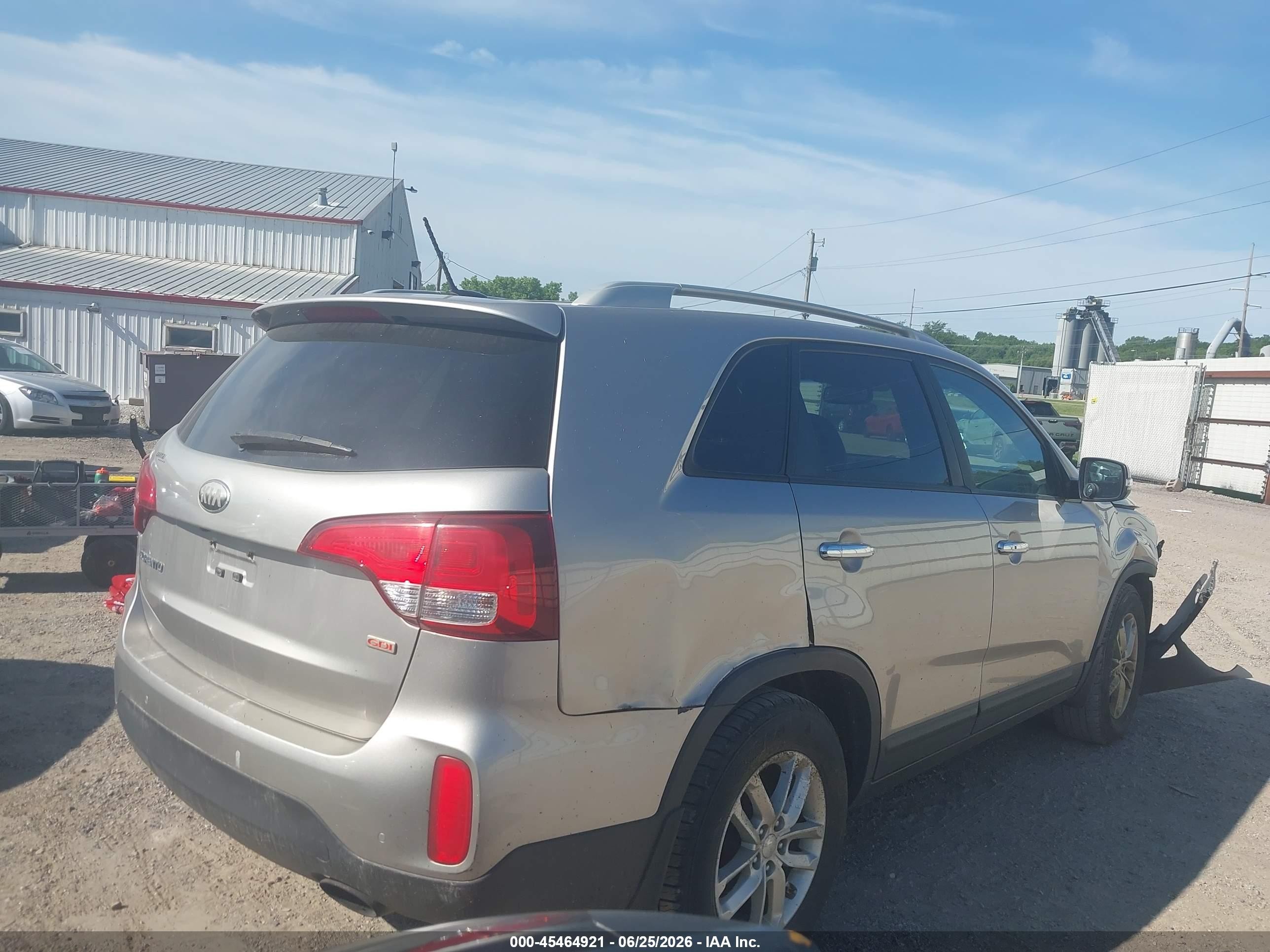 2014 Kia Sorento Lx Серебряный vin: 5XYKT3A67EG442781