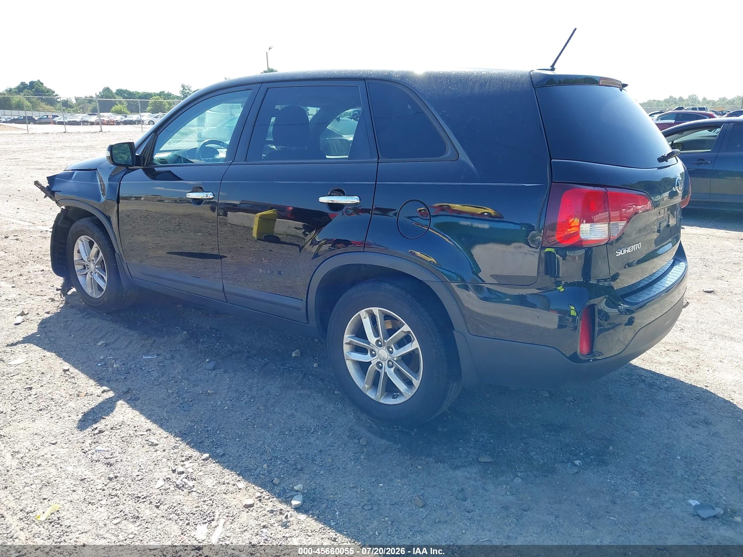 2014 Kia Sorento Lx Черный vin: 5XYKT3A67EG475408