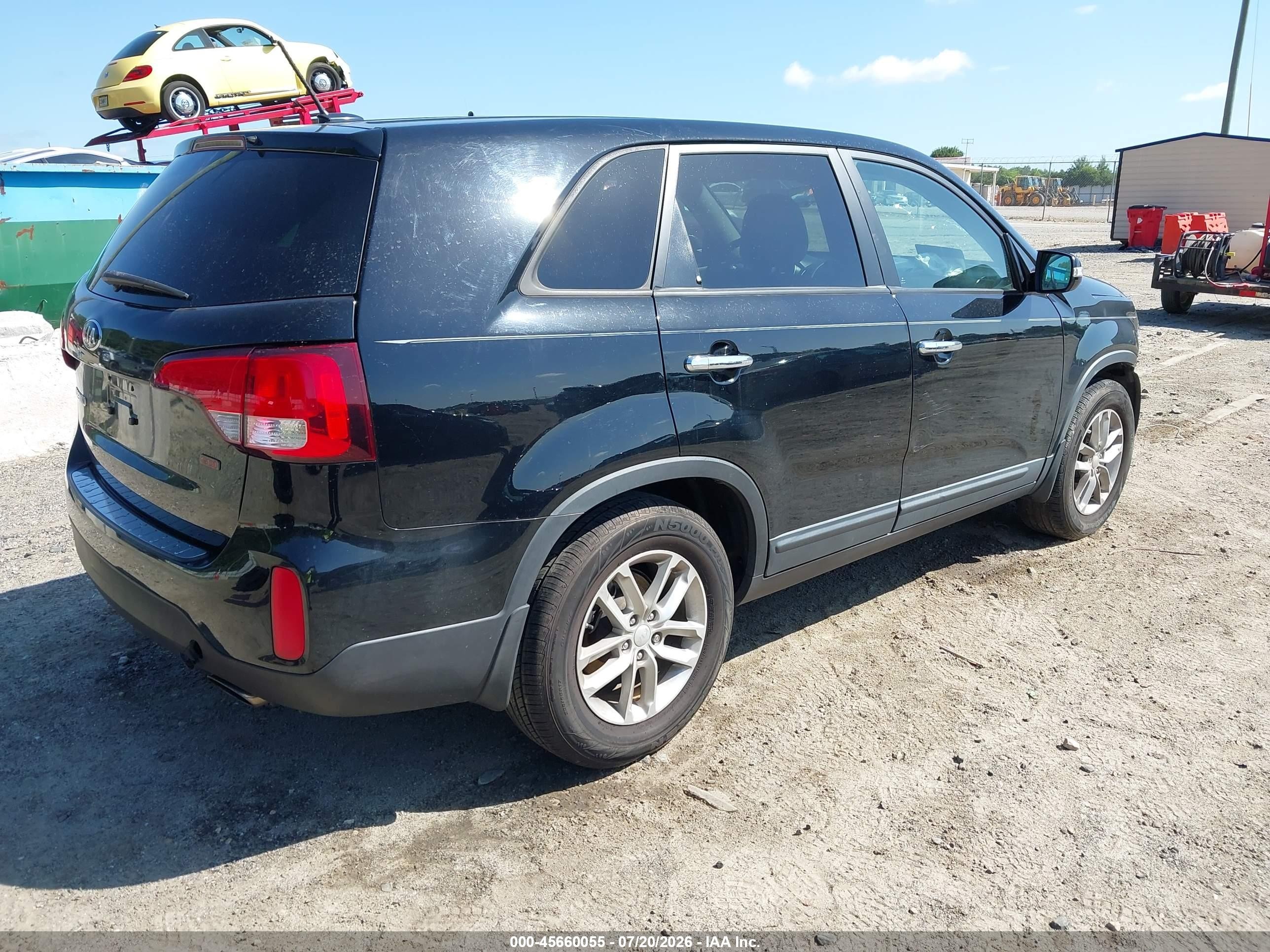 2014 Kia Sorento Lx Черный vin: 5XYKT3A67EG475408