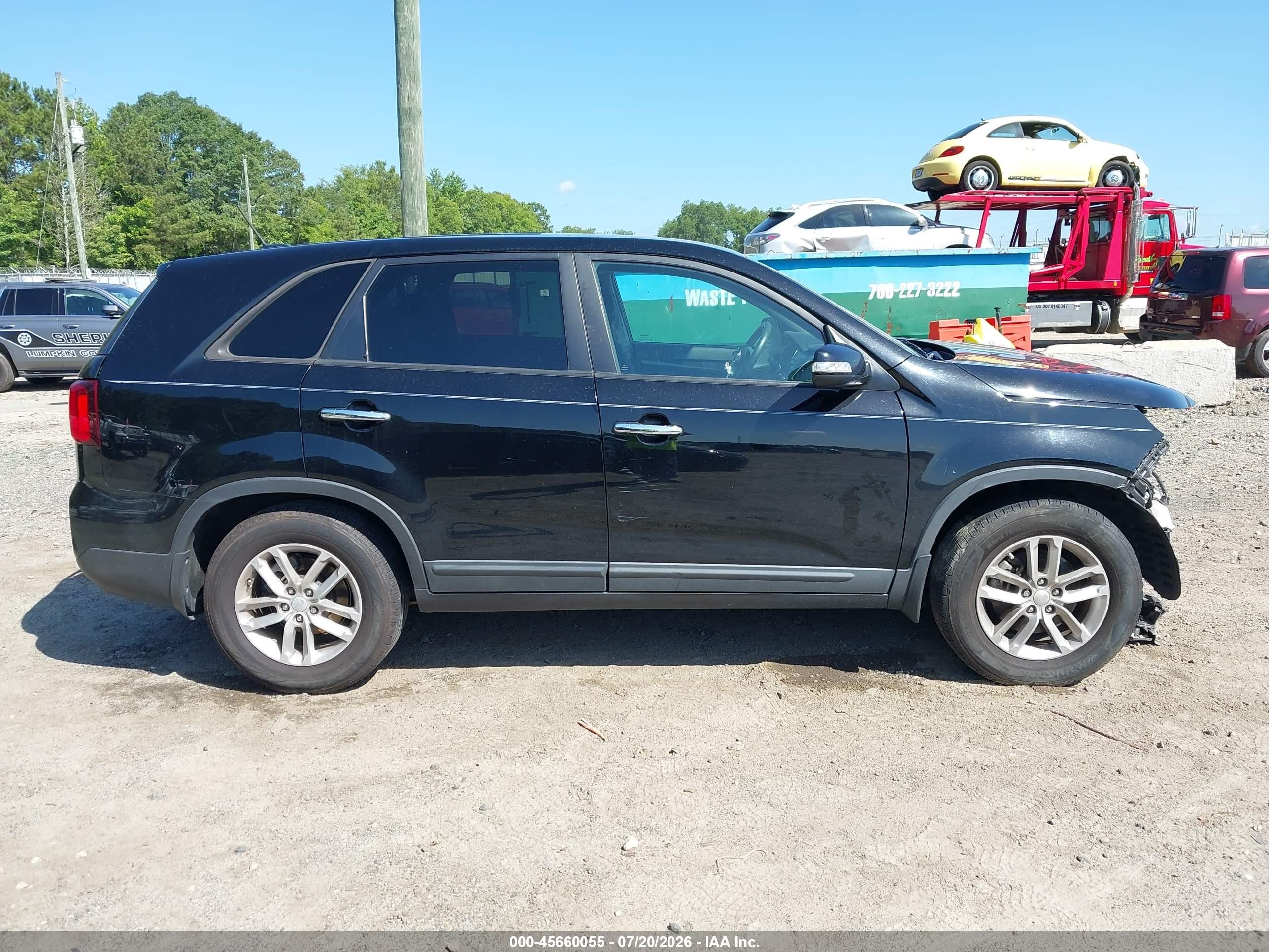 2014 Kia Sorento Lx Черный vin: 5XYKT3A67EG475408