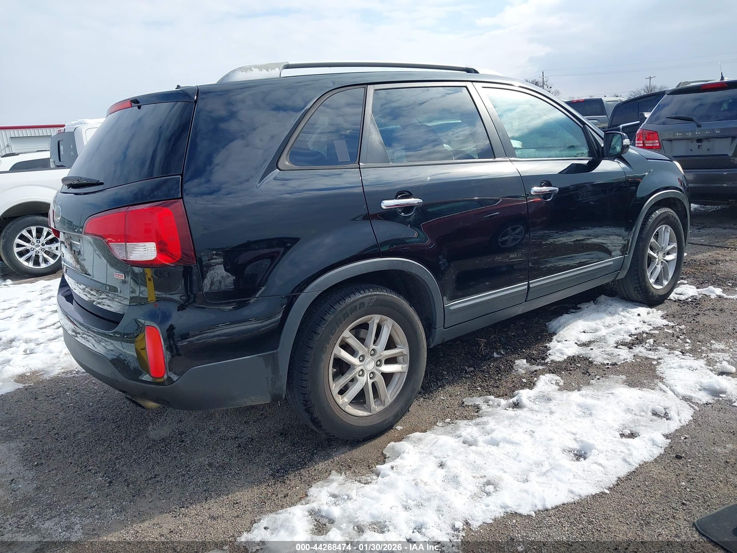 2014 Kia Sorento Lx Black vin: 5XYKT3A67EG494752