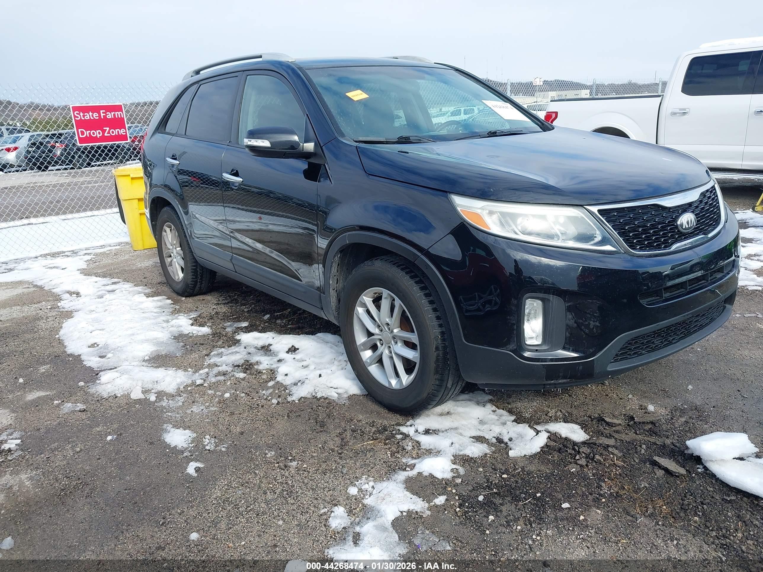 2014 Kia Sorento Lx Black vin: 5XYKT3A67EG494752
