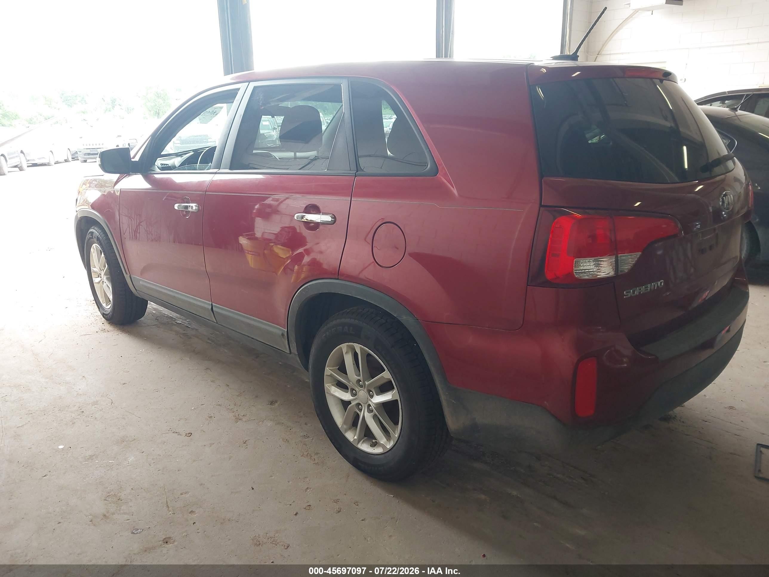 2014 Kia Sorento Lx Red vin: 5XYKT3A67EG516829