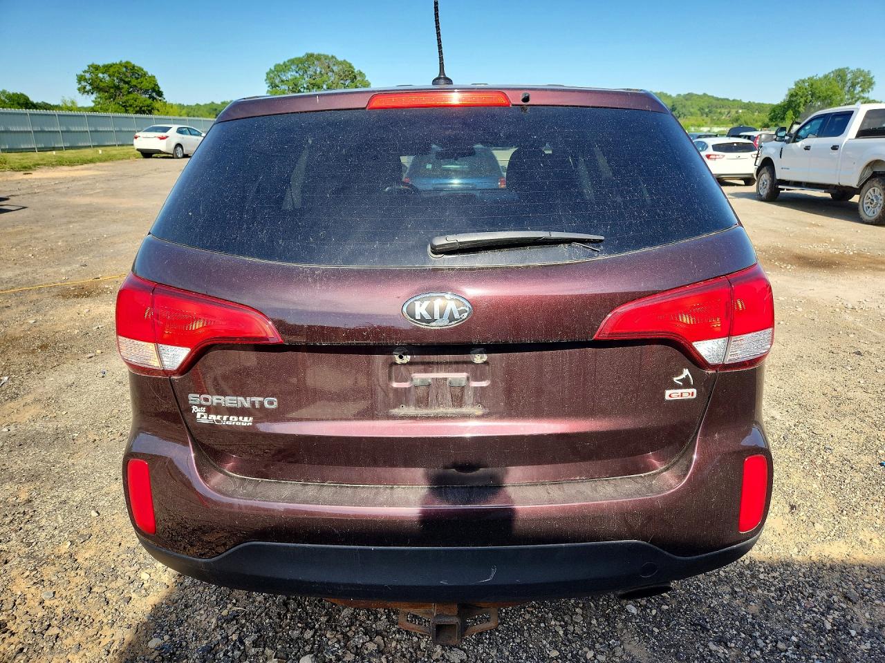 2014 Kia Sorento Lx Burgundy vin: 5XYKT3A67EG533758