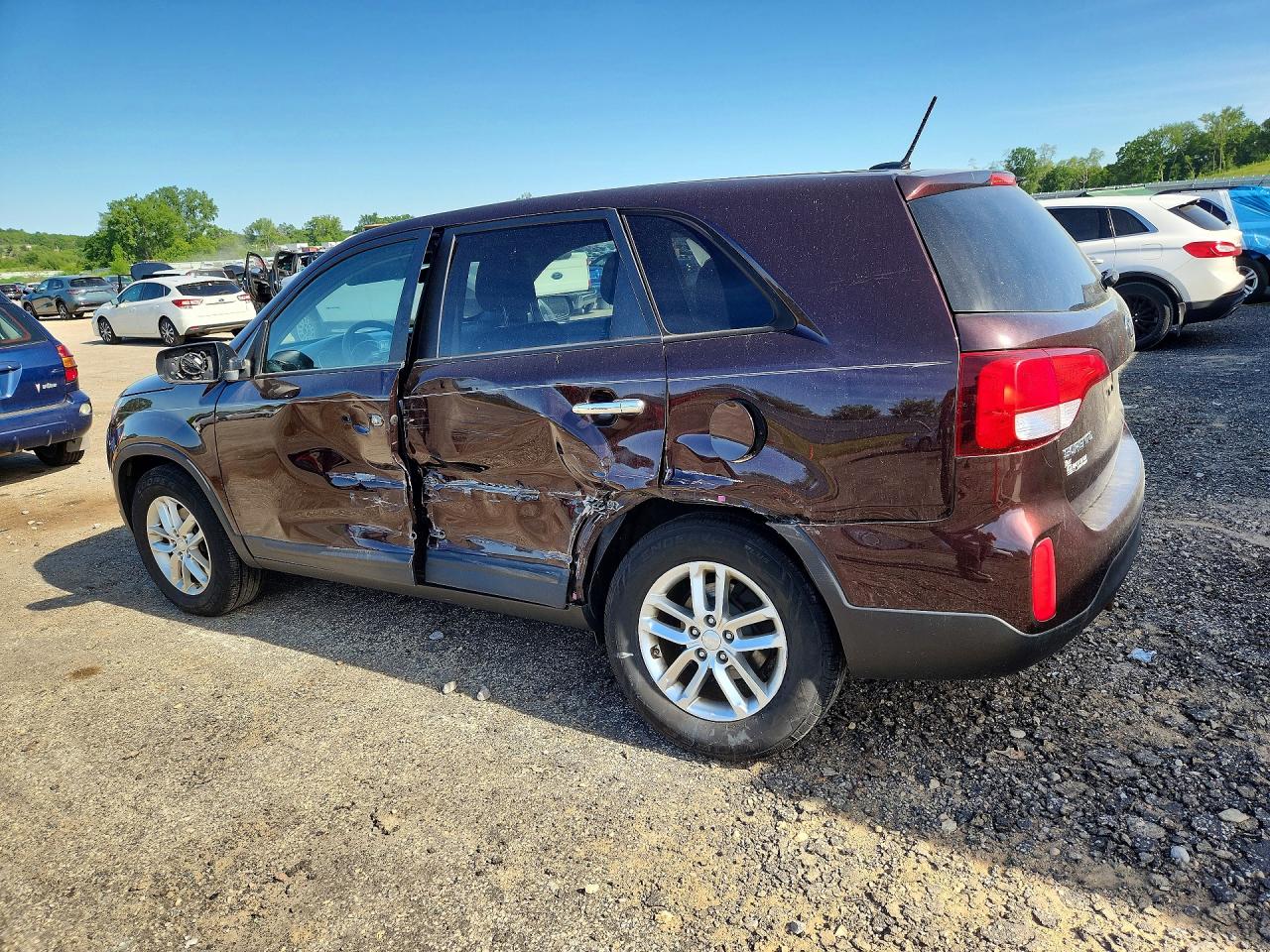 2014 Kia Sorento Lx Burgundy vin: 5XYKT3A67EG533758