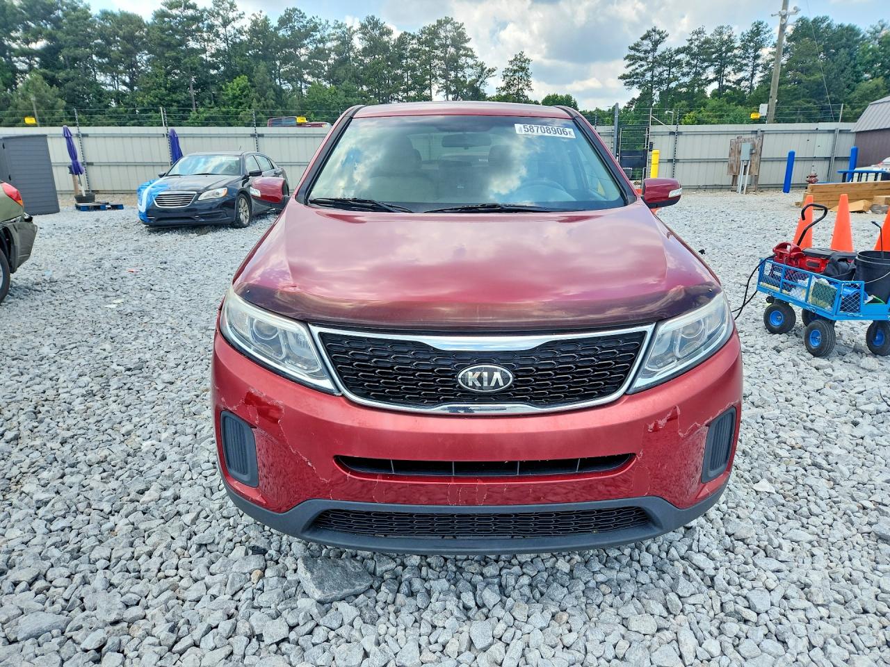 2014 Kia Sorento Lx Burgundy vin: 5XYKT3A67EG534313