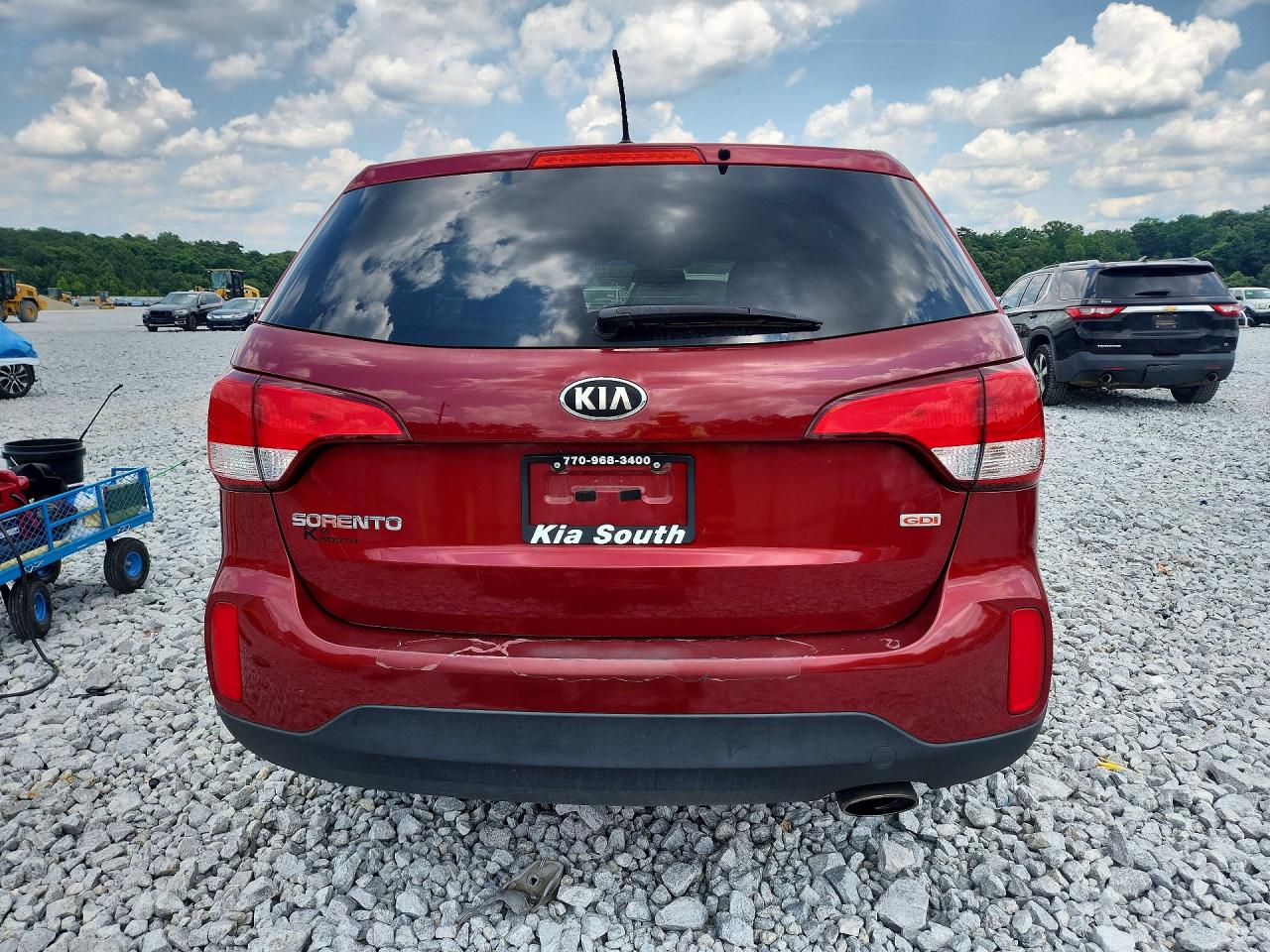 2014 Kia Sorento Lx Burgundy vin: 5XYKT3A67EG534313