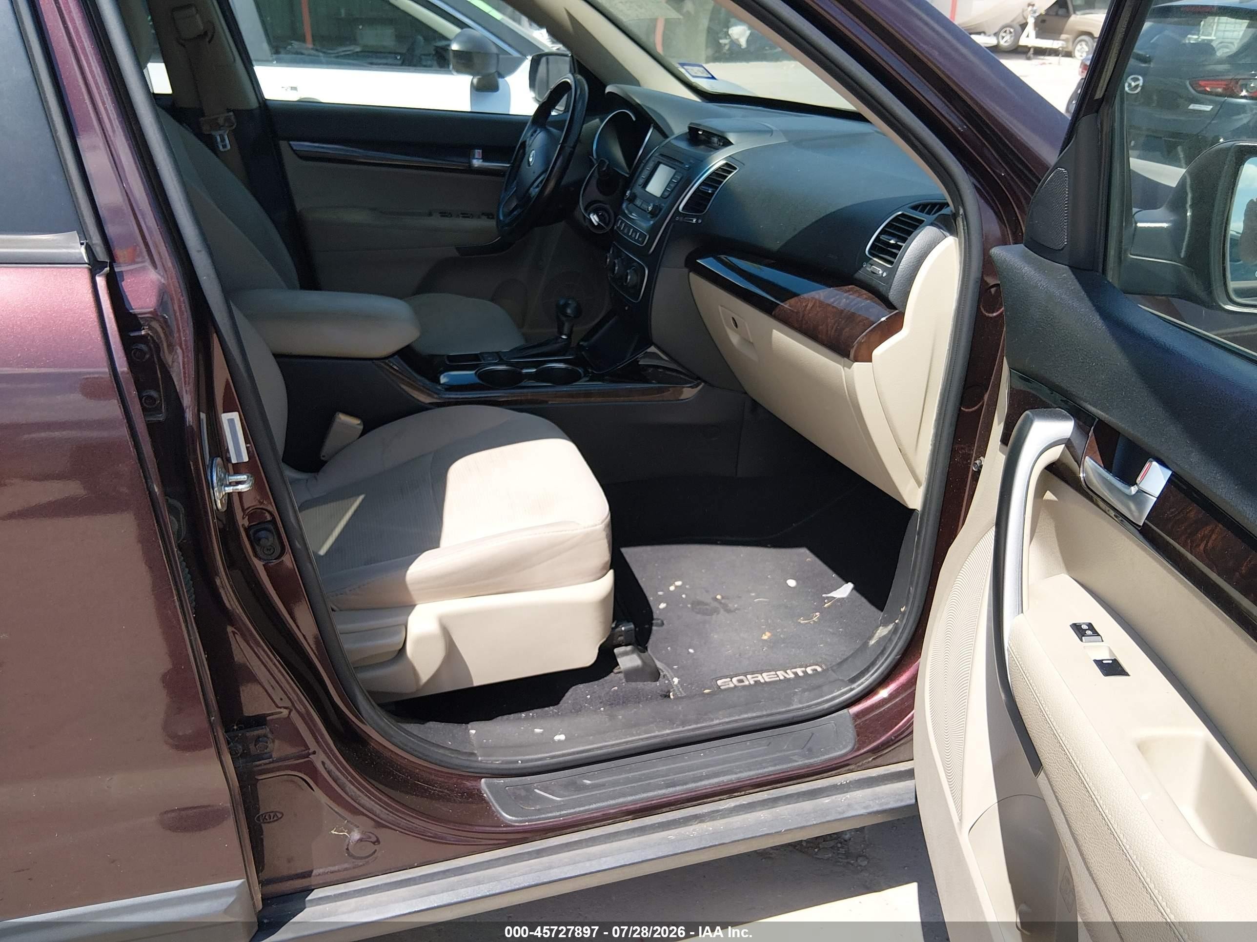 2015 Kia Sorento Lx Maroon vin: 5XYKT3A67FG555454