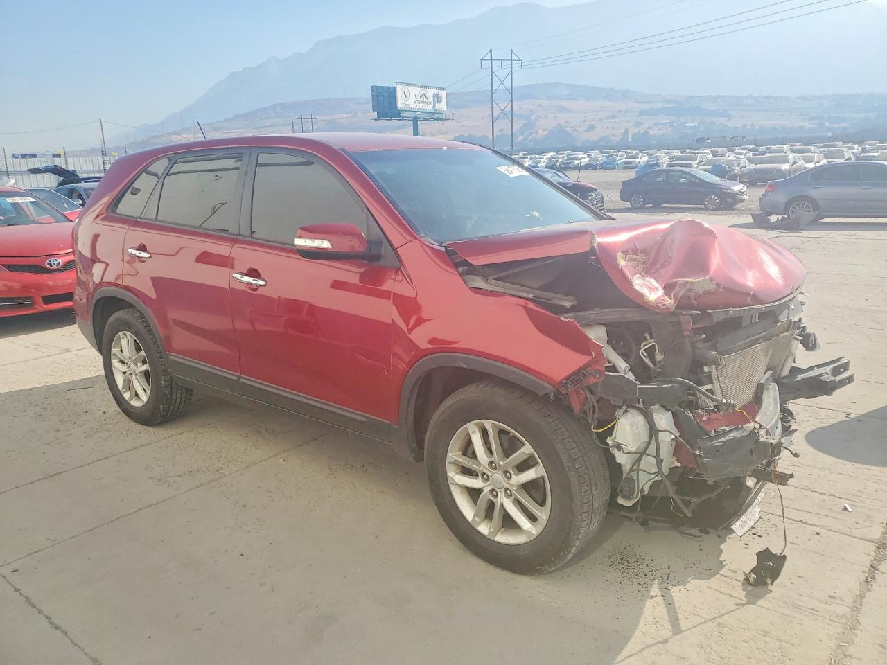 2015 Kia Sorento Lx Red vin: 5XYKT3A67FG595291