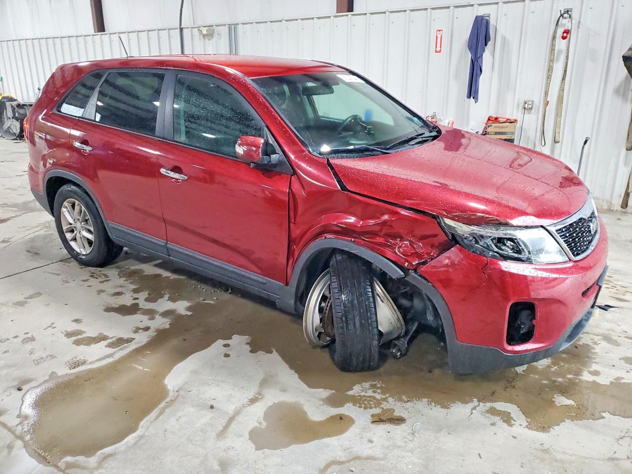 2015 Kia Sorento Lx Red vin: 5XYKT3A67FG599762