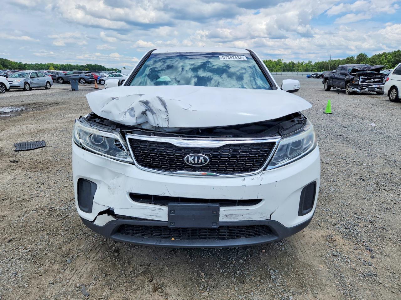 2015 Kia Sorento Lx White vin: 5XYKT3A67FG619119