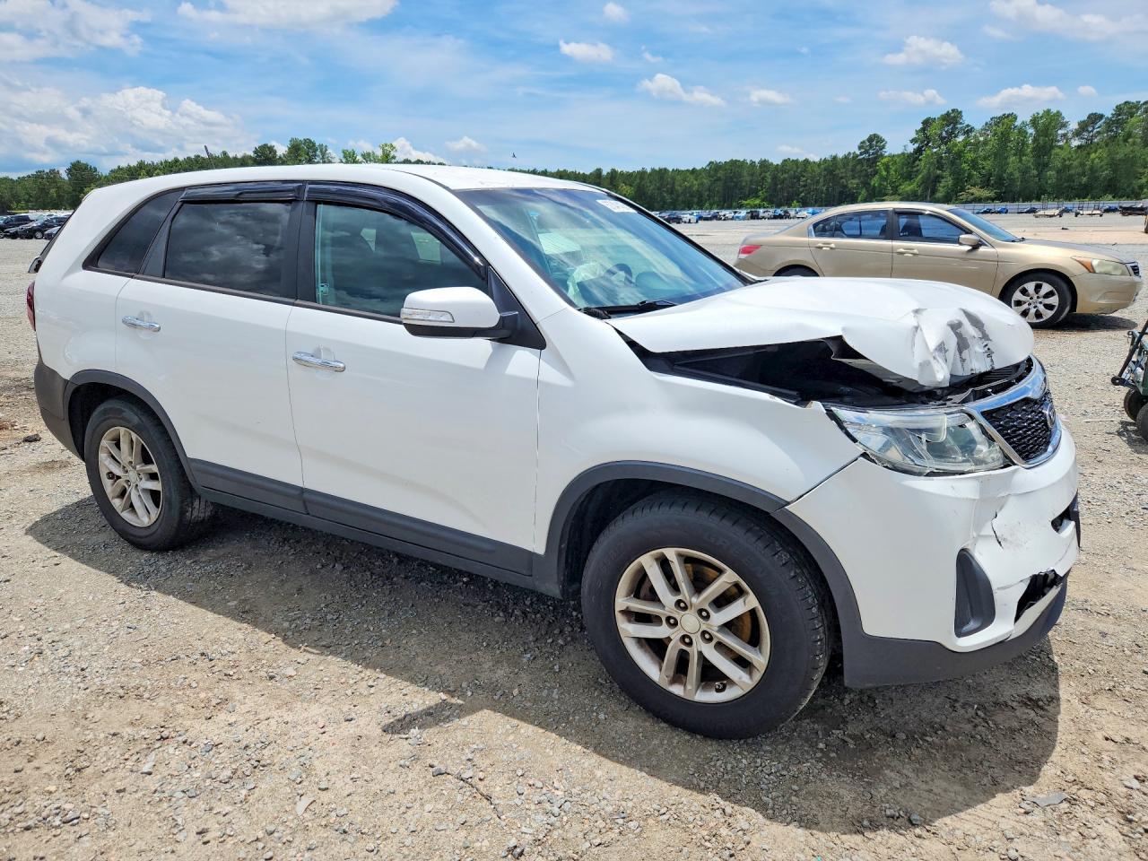 2015 Kia Sorento Lx White vin: 5XYKT3A67FG619119
