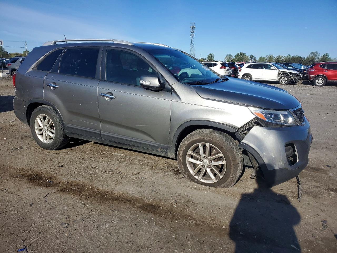 2015 Kia Sorento Lx Gray vin: 5XYKT3A67FG660334