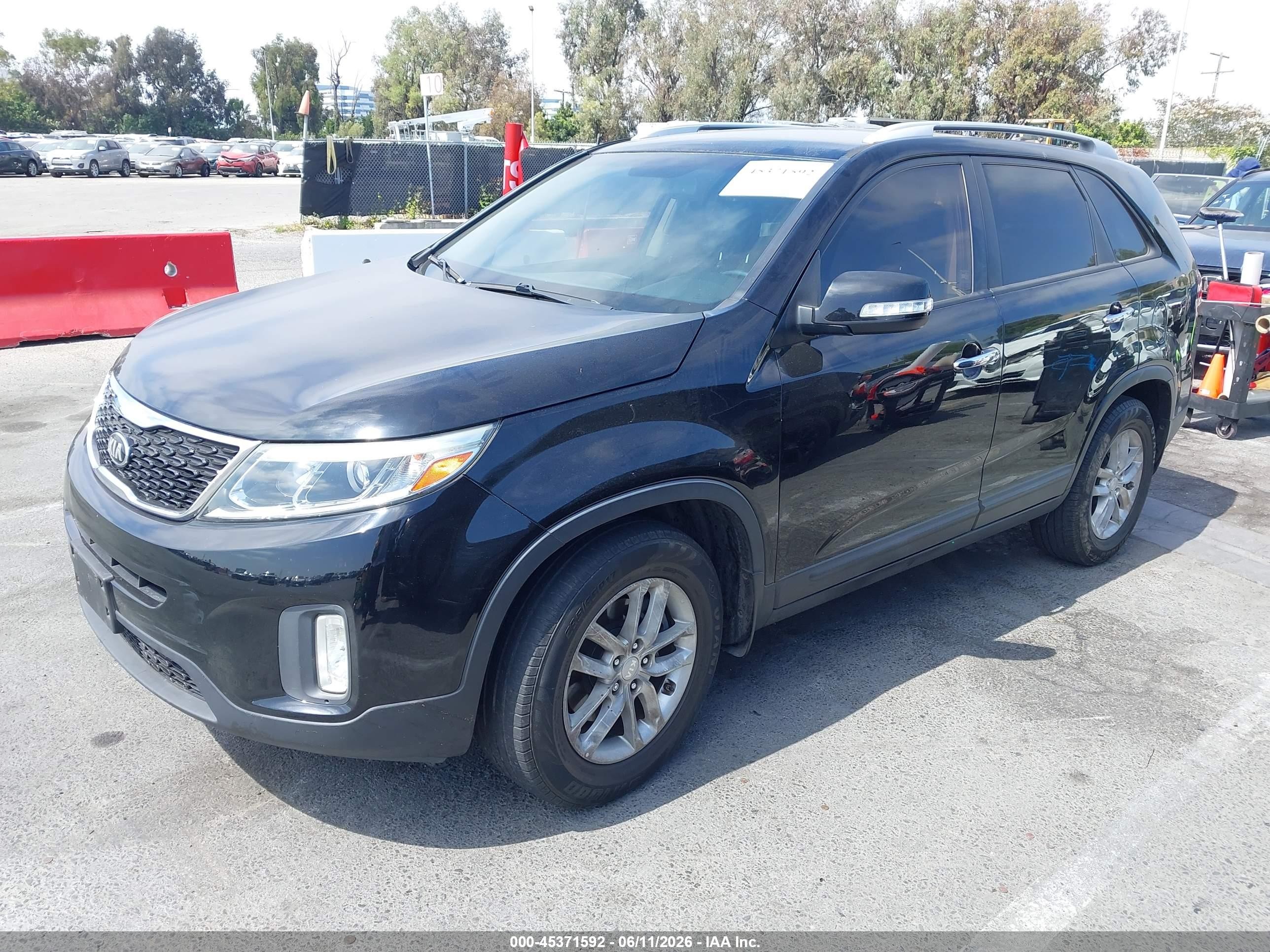2015 Kia Sorento Lx Black vin: 5XYKT3A67FG660415