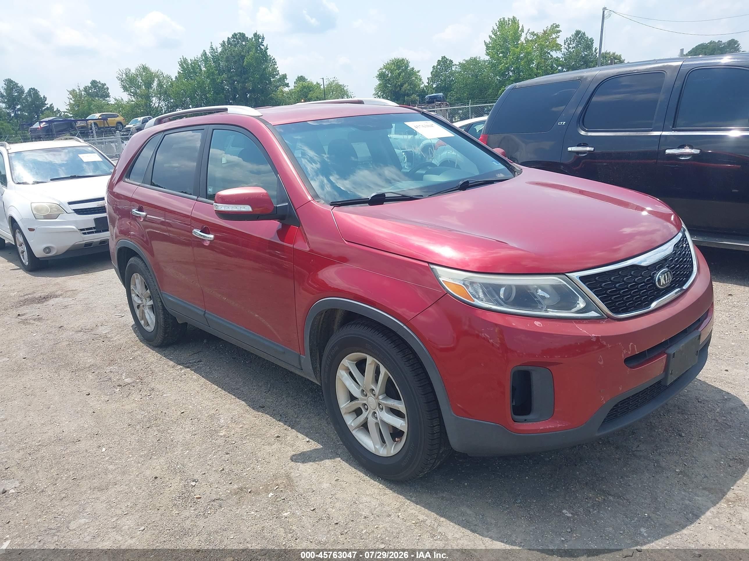2015 Kia Sorento Lx Red vin: 5XYKT3A67FG662245